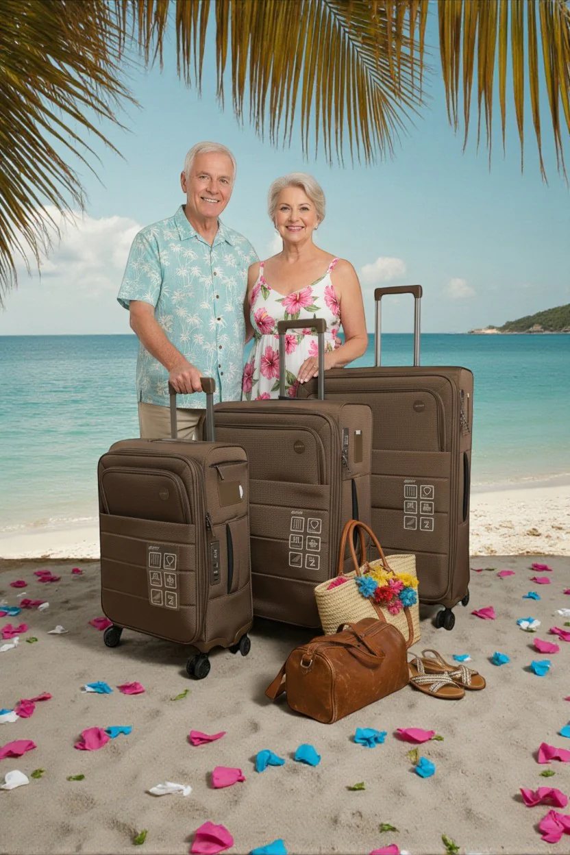 3-Piece Spinner Travel Bag Set with Double Zippers