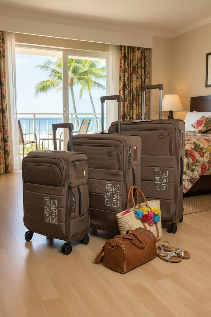 3-Piece Spinner Travel Bag Set with Double Zippers - Image 2