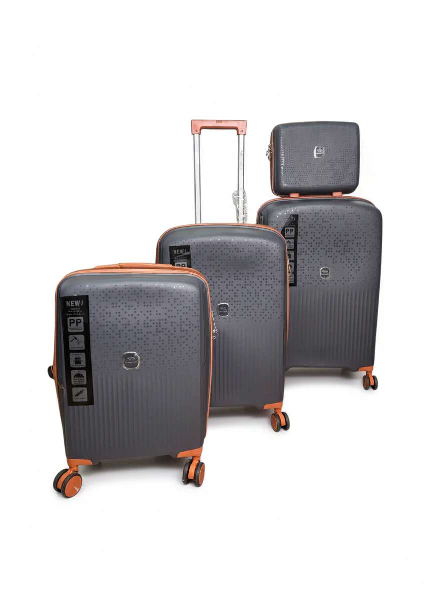 4-Piece Dark Grey Spinner Luggage Set - Image 2