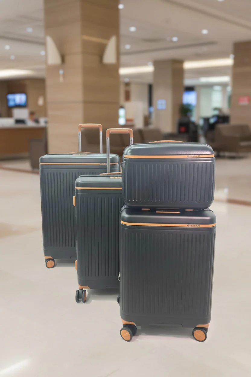 4-Piece Pink Spinner Luggage Set - Image 2