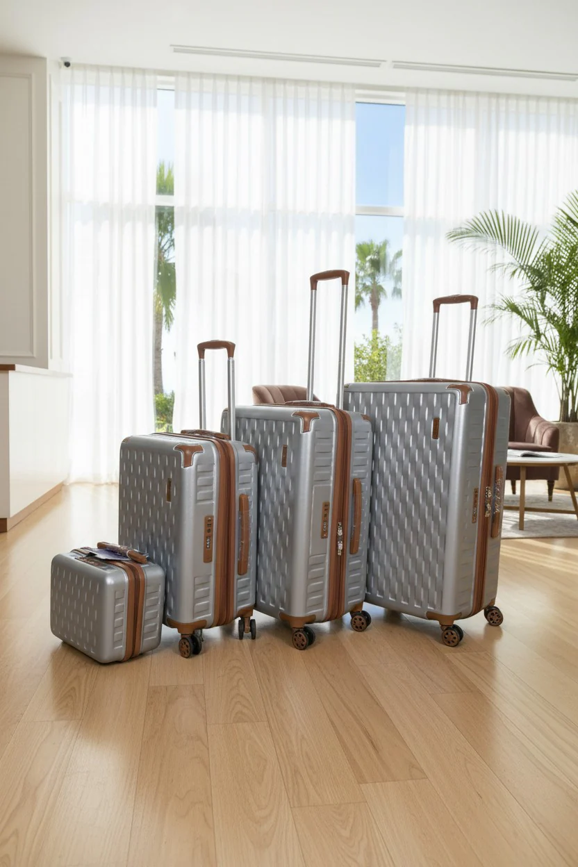 4-Piece Spinner Travel Bag Set with Double Zippers - Image 2
