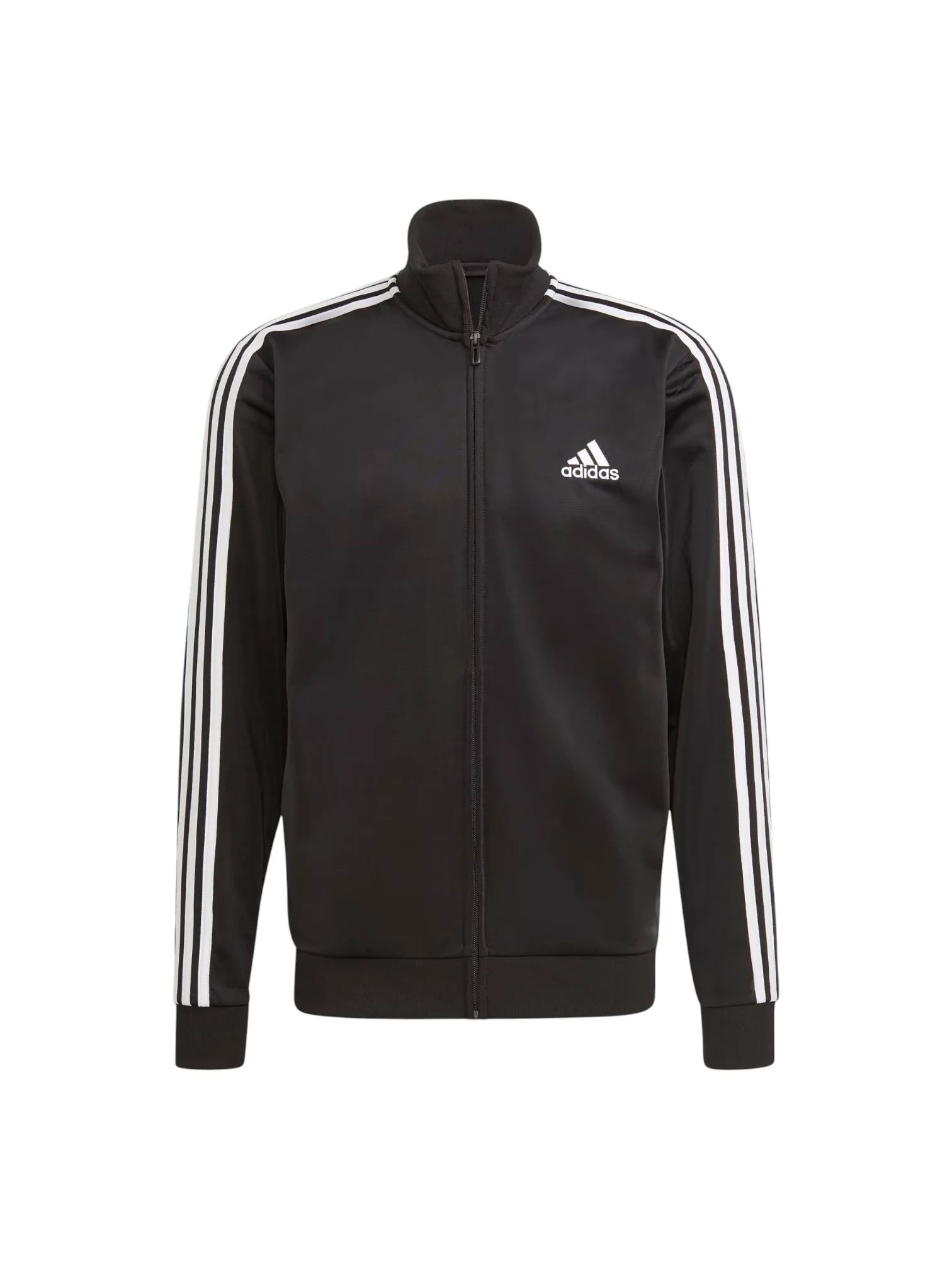 Adidas Logo Design Black Men’s Zip-Up Tracksuit Set