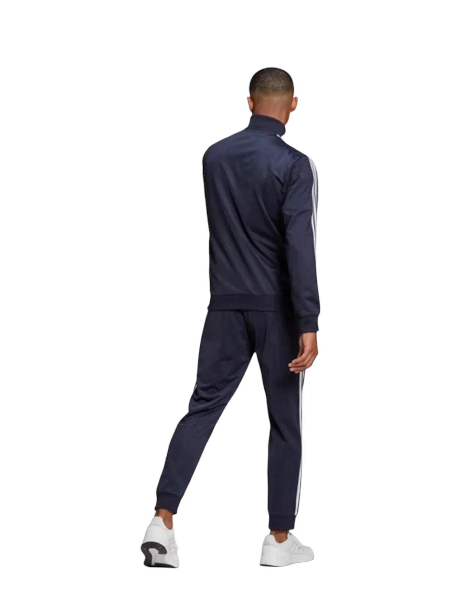 Adidas Logo Design Navy Blue Men’s Zip-Up Tracksuit Set - Image 2