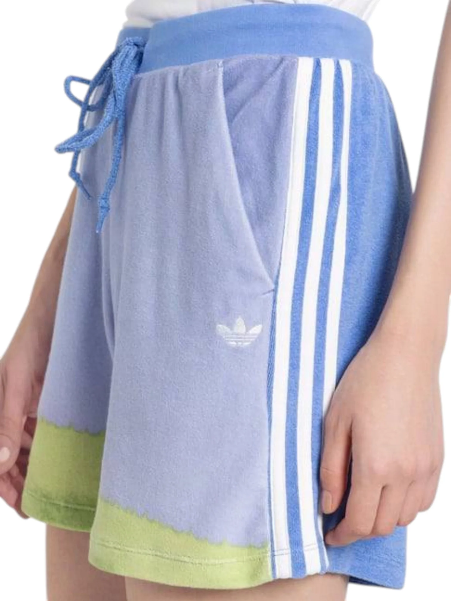 Adidas Women’s Blue Cotton Printed Sports Shorts - Image 3