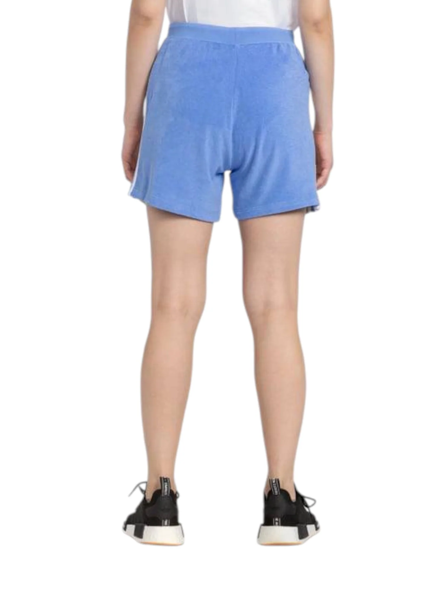 Adidas Women’s Blue Cotton Printed Sports Shorts - Image 5