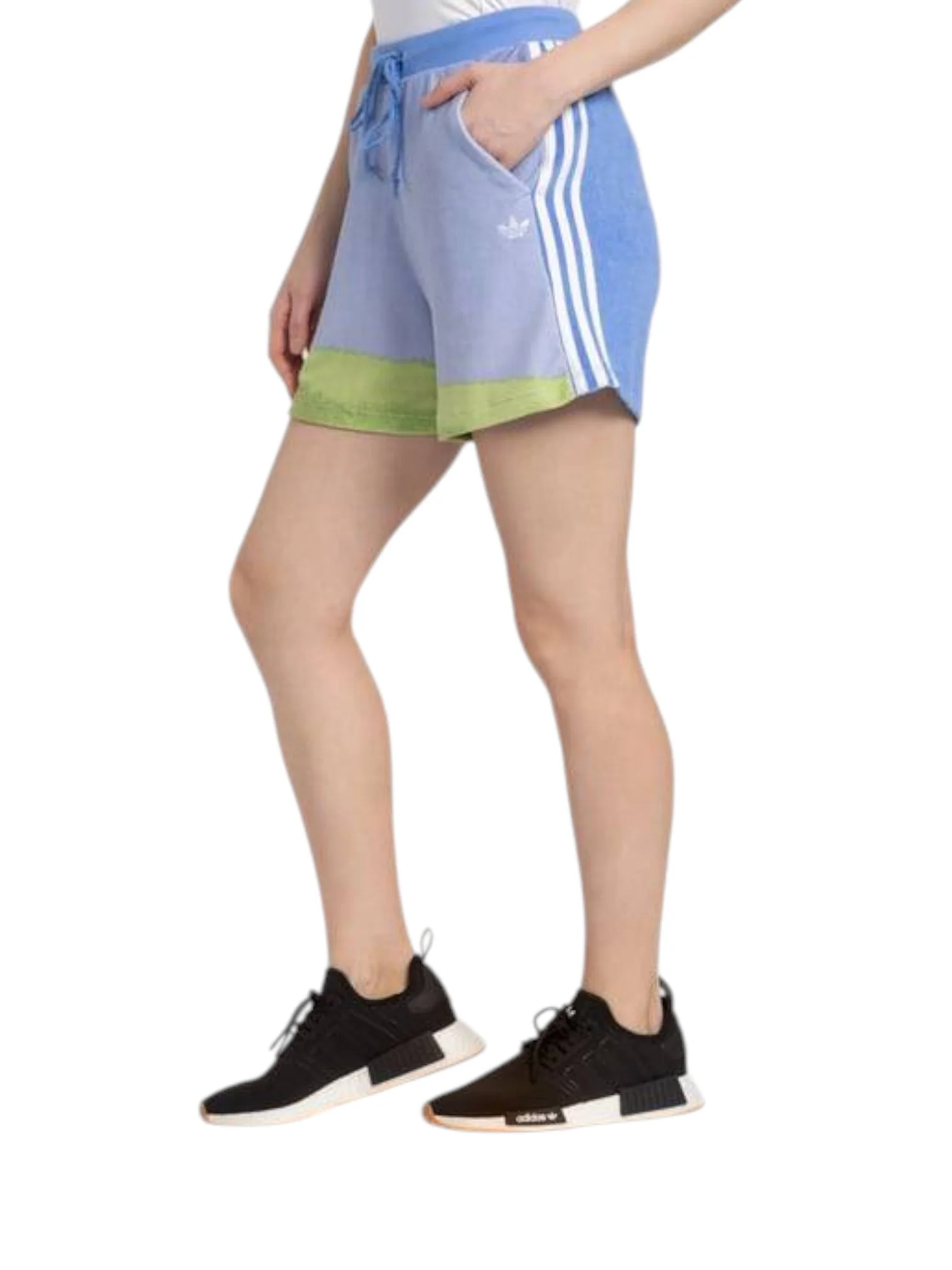 Adidas Women’s Blue Cotton Printed Sports Shorts - Image 6