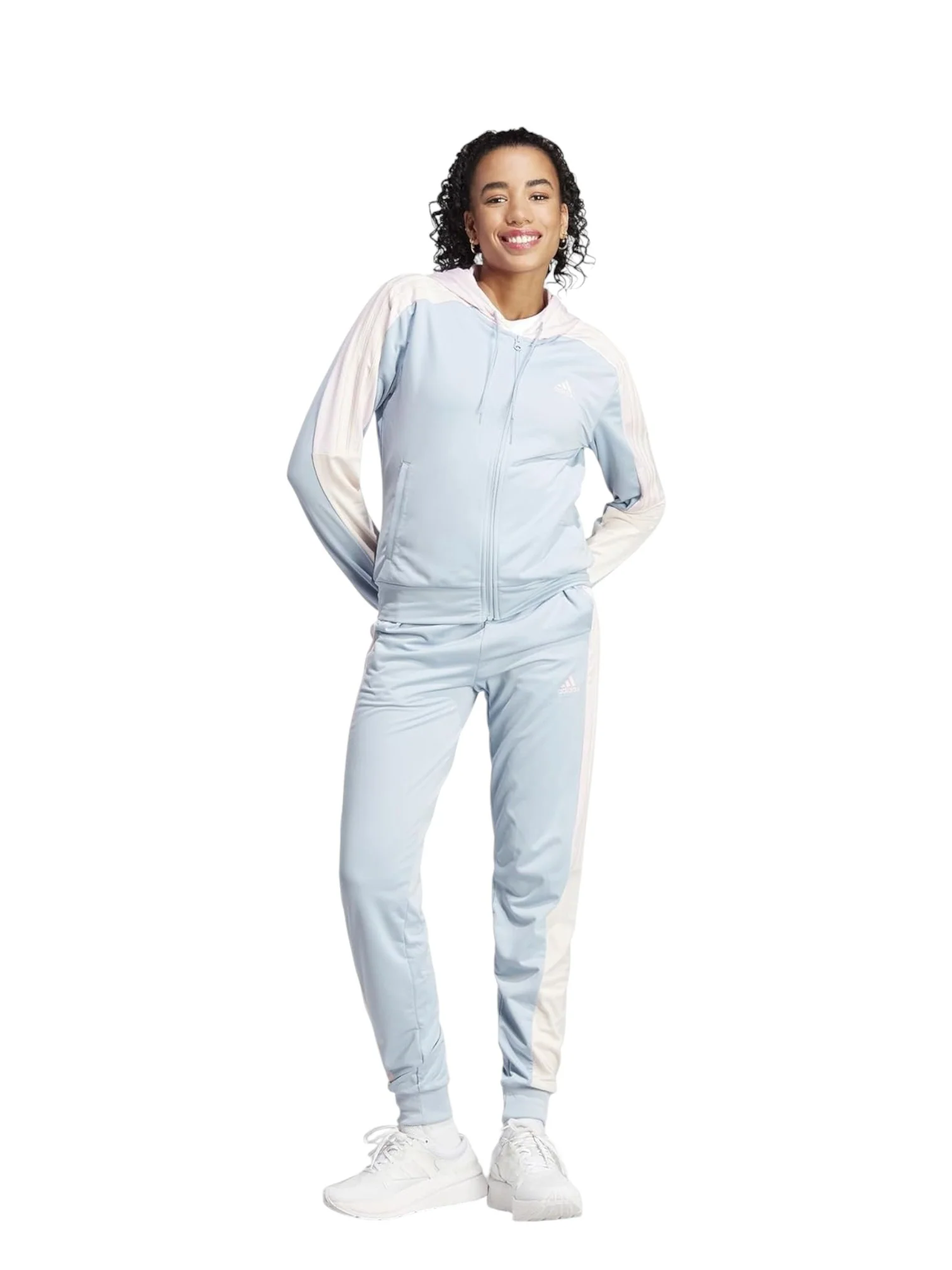 Adidas Women’s Sky Blue & Pink Track Suit Set