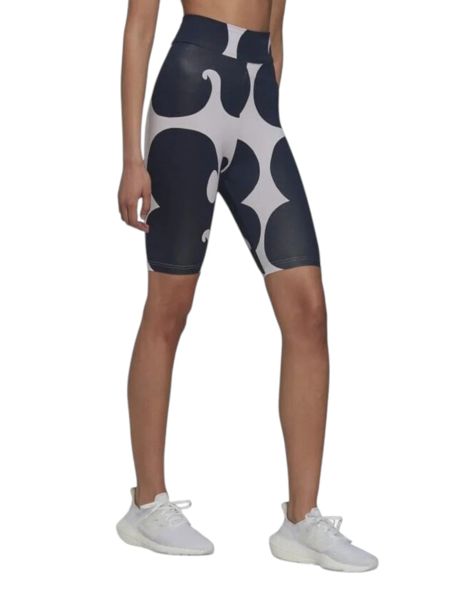 Adidas x Marimekko Women’s Navy Blue Knee-Length Ribbed Shorts - Image 2