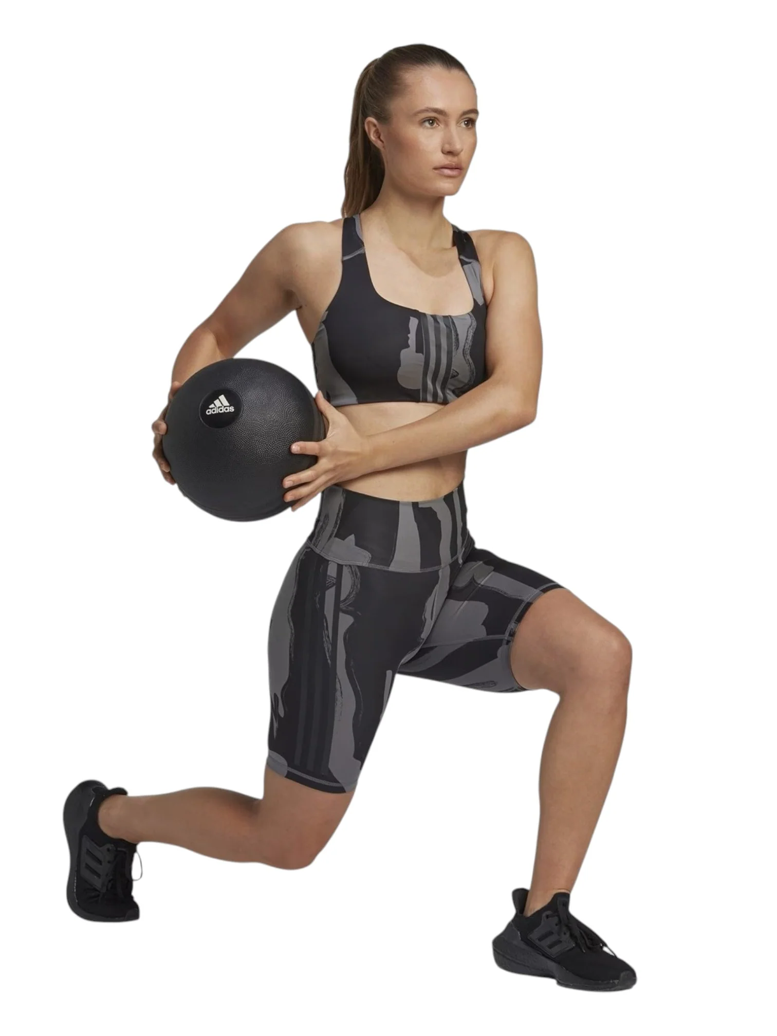 Adidas x Thebe Magugu Women’s Black Knee-Length Ribbed Shorts - Image 4