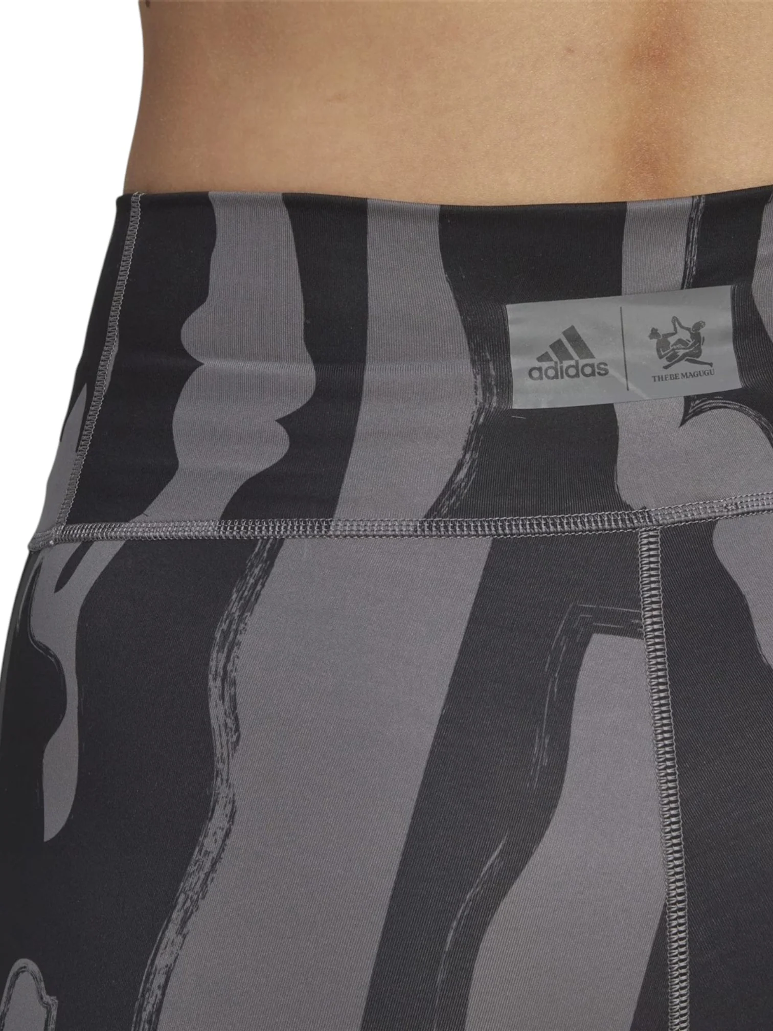 Adidas x Thebe Magugu Women’s Black Knee-Length Ribbed Shorts - Image 6