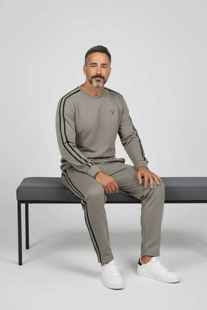 Antler Logo Design Nescafe Men’s Long-Sleeve Top & Pants Set - Image 2