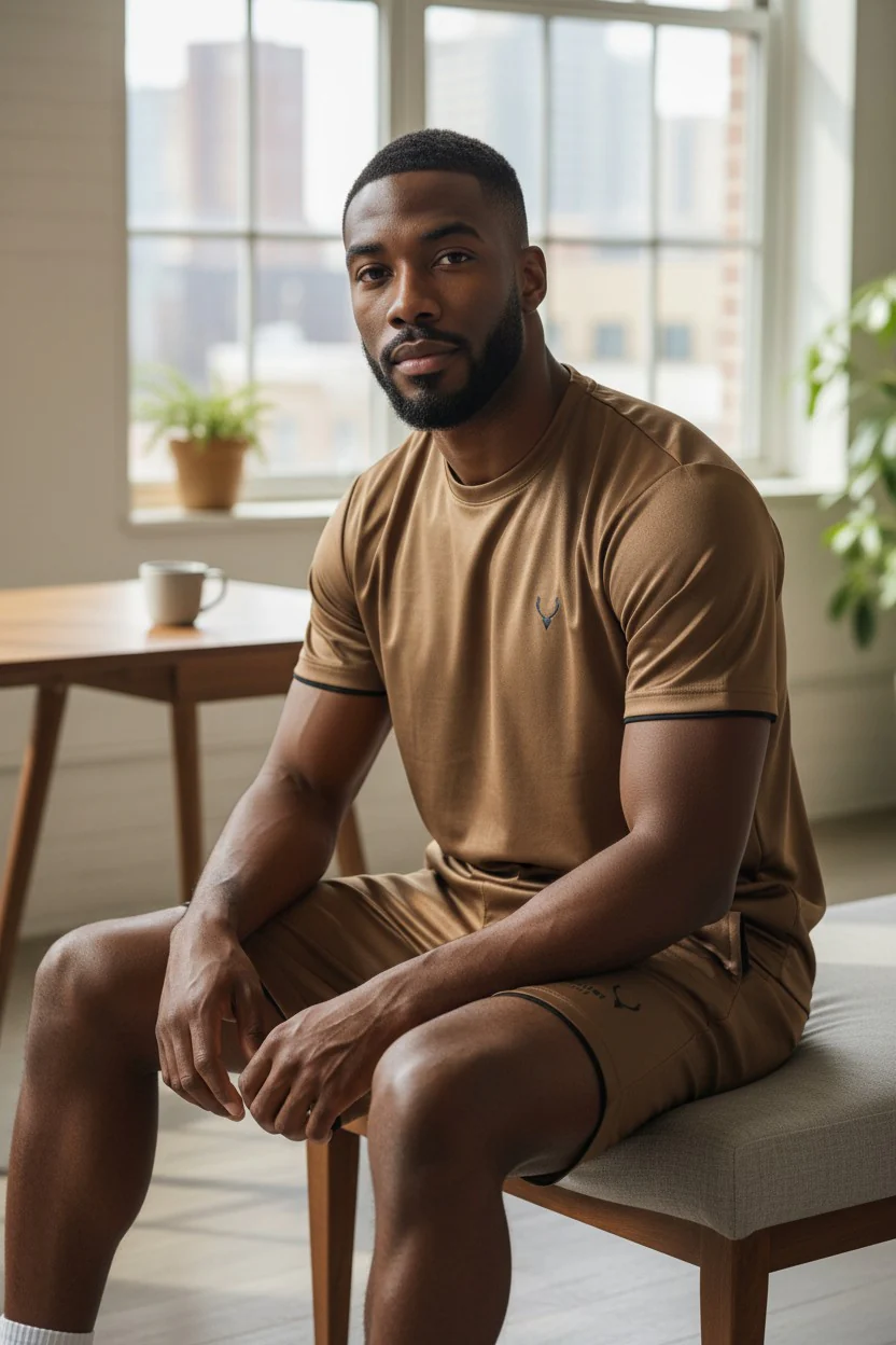 Antler Men’s Copper Logo Summer T-Shirt & Shorts Set - Image 2