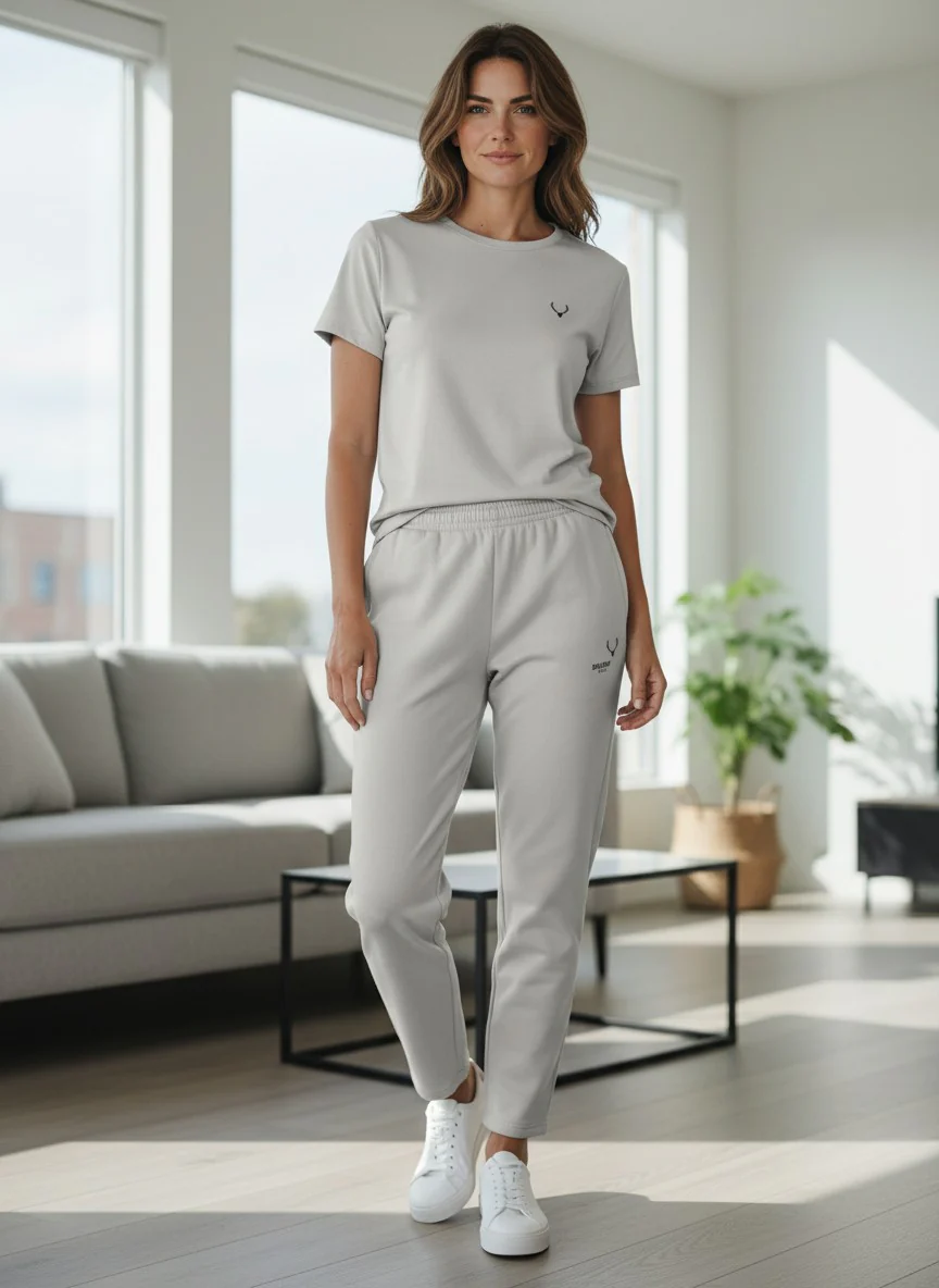 Antler Men’s Light Grey Logo T-Shirt & Pants Set