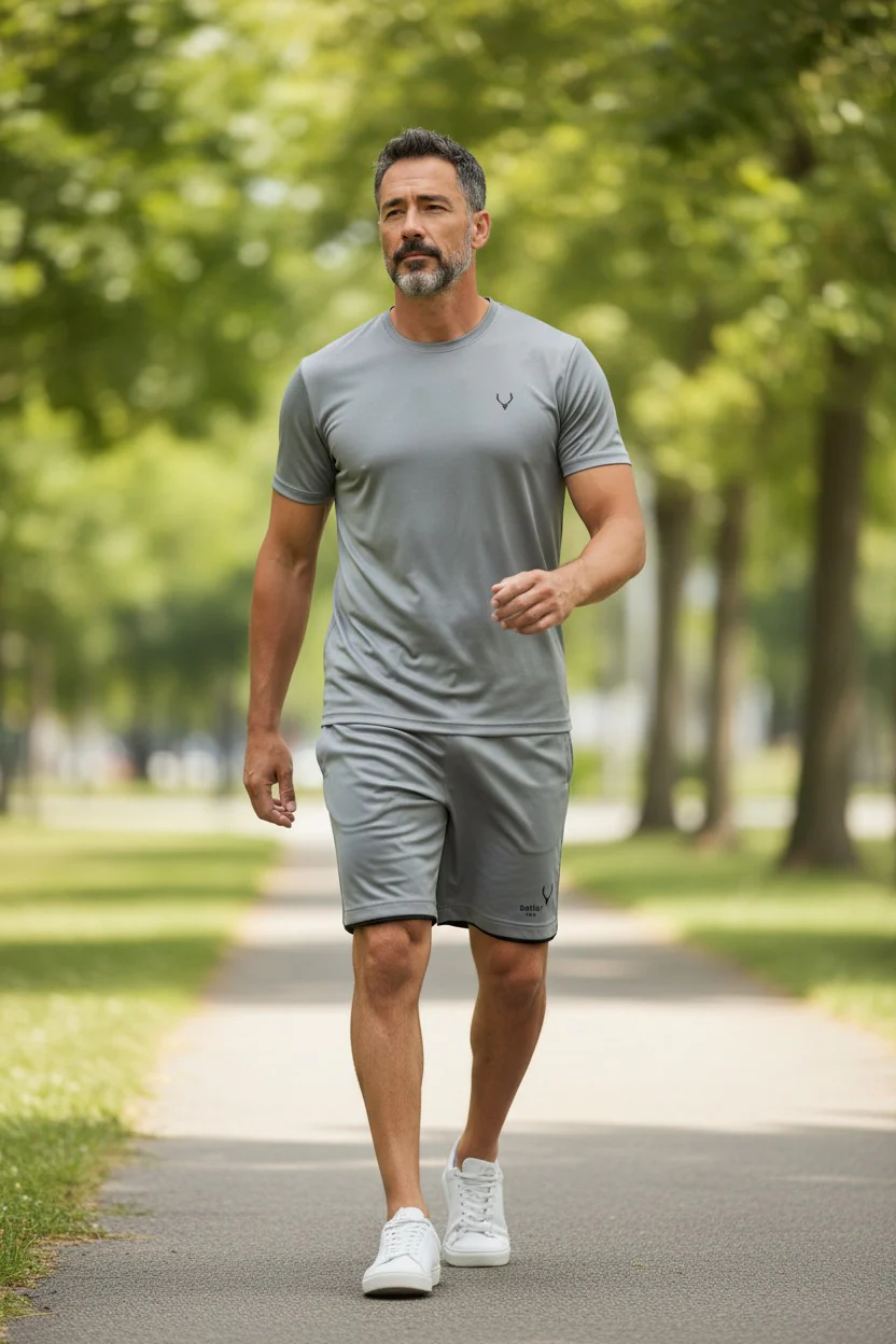Antler Men’s Silver Logo Summer T-Shirt & Shorts Set - Image 2