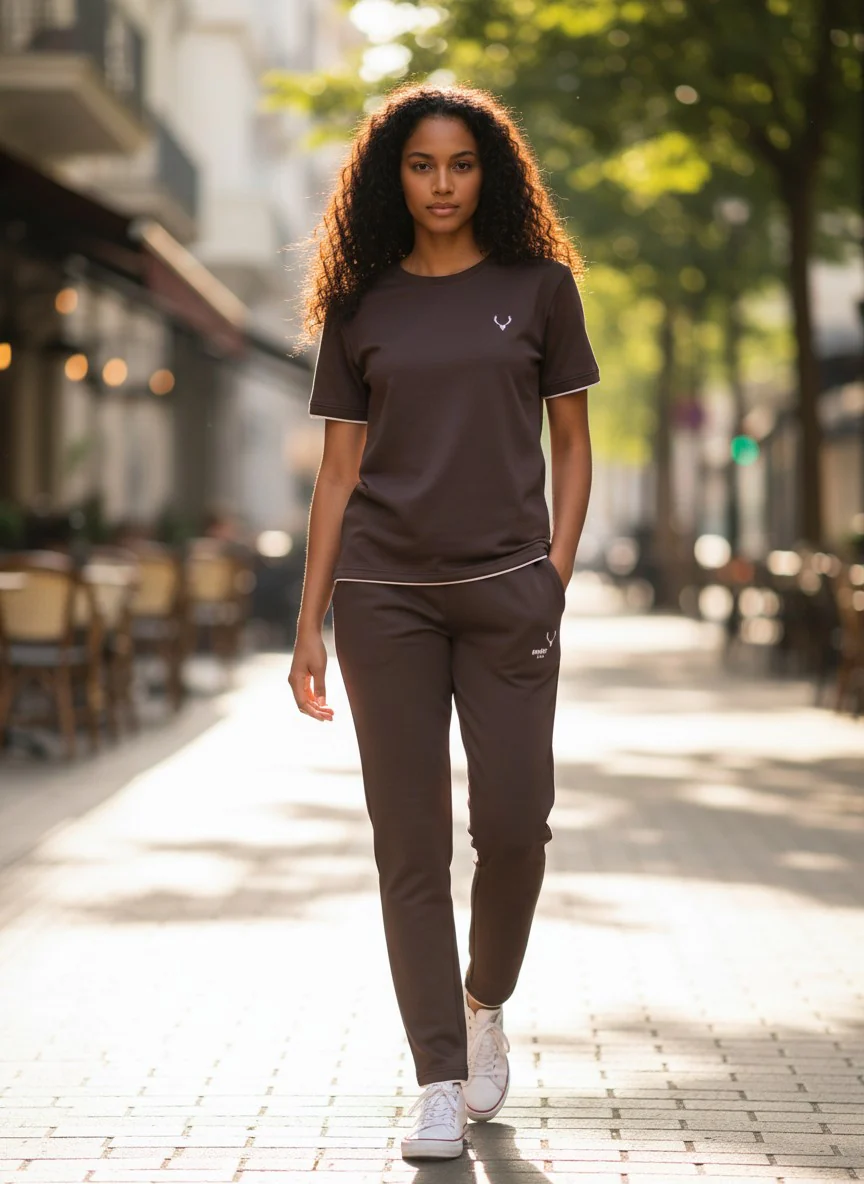 Antler Women’s Chocolate Logo T-Shirt & Pants Set
