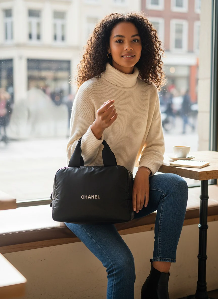 Chanel Mini Boston Makeup Bag