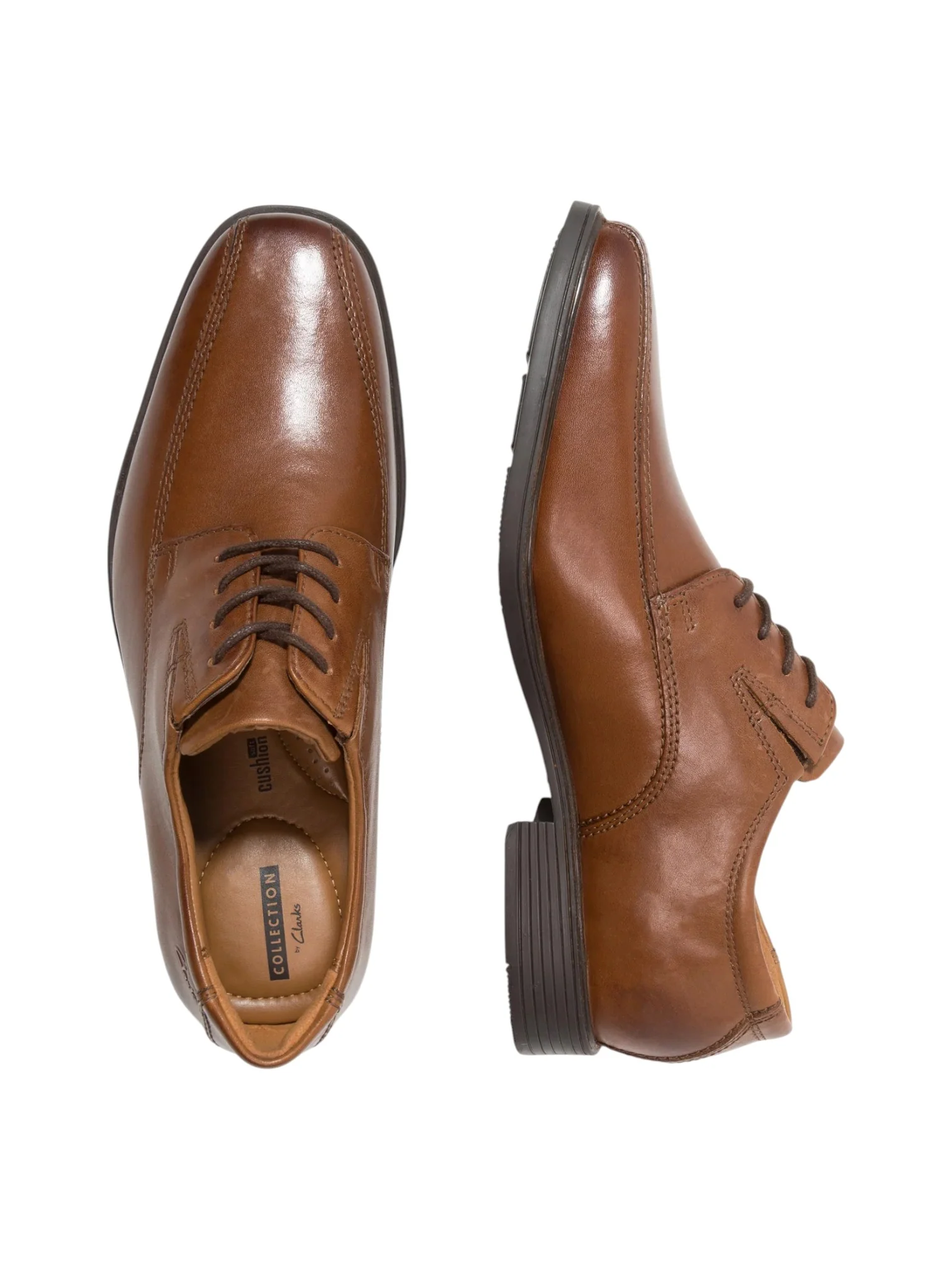 Clarks Men’s Tilden Walk Dark Tan Leather Slip-On Shoes