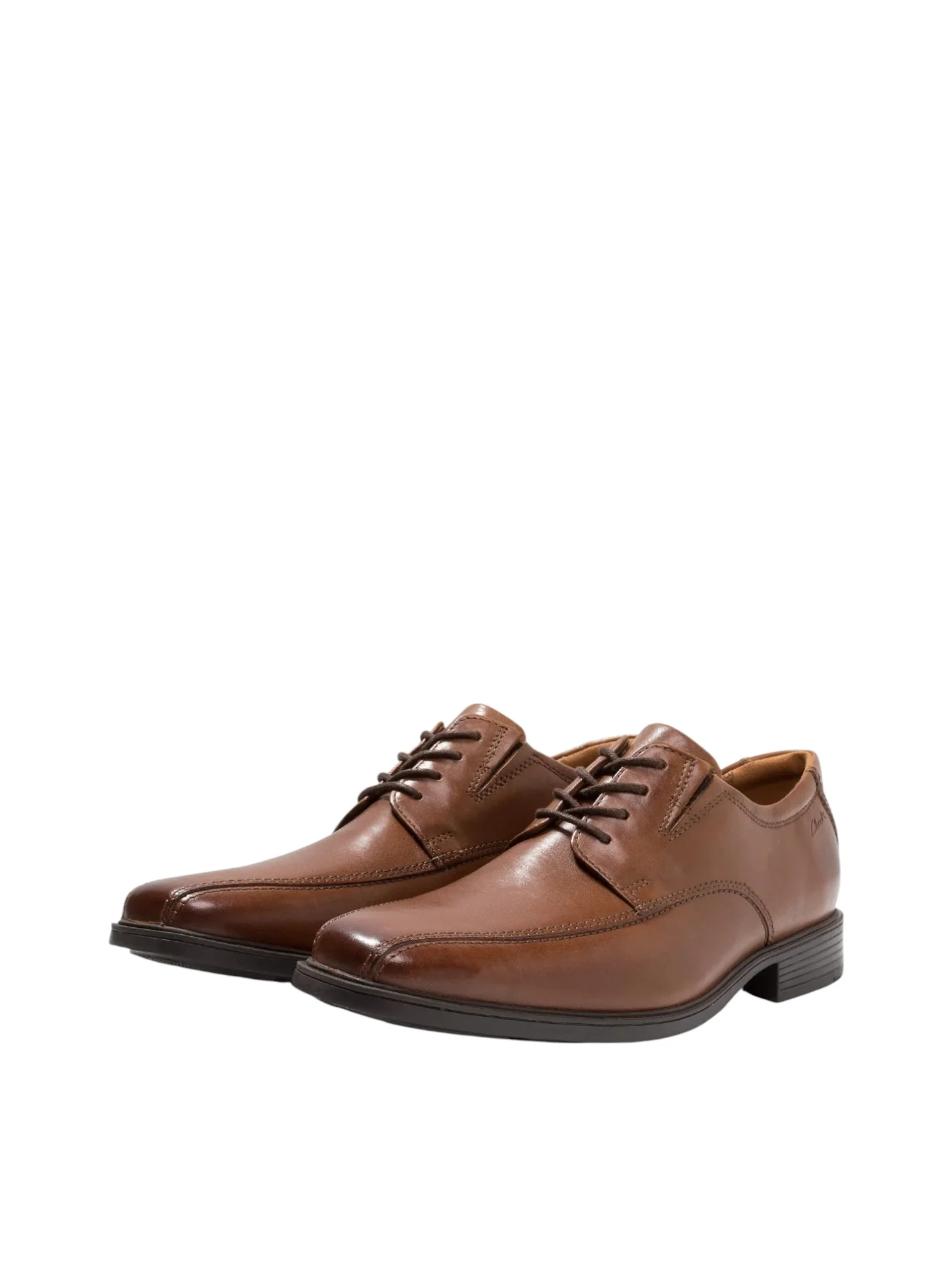 Clarks Men’s Tilden Walk Dark Tan Leather Slip-On Shoes - Image 2