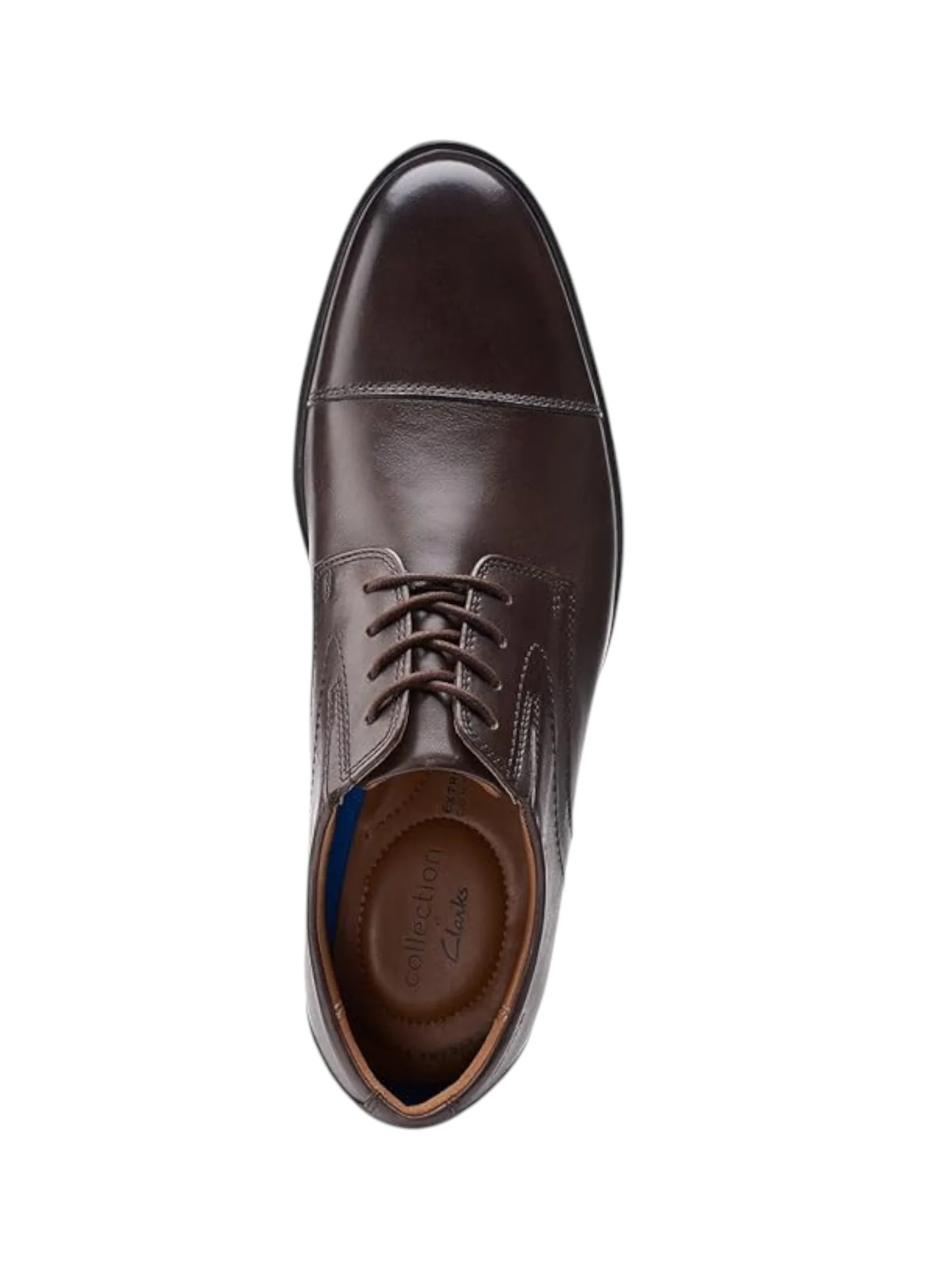 Clarks Men’s Whiddon Cap Dark Brown Leather Slip-On Shoes - Image 4
