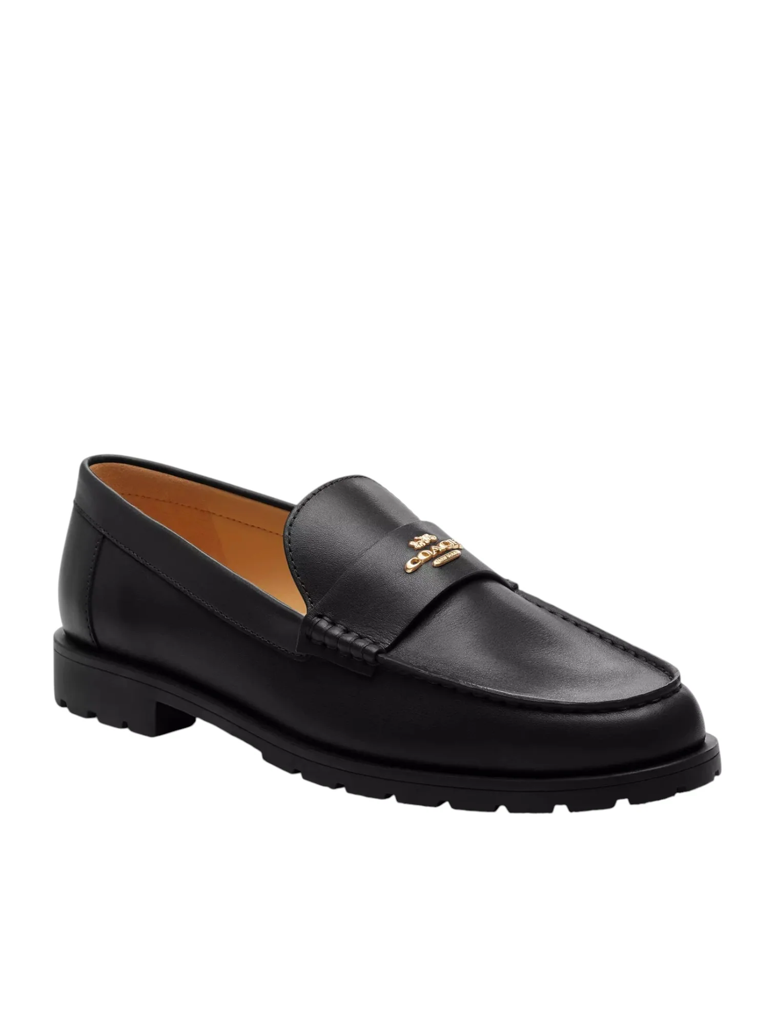 Coach Janie Black Leather Women’s Loafer Shoes
