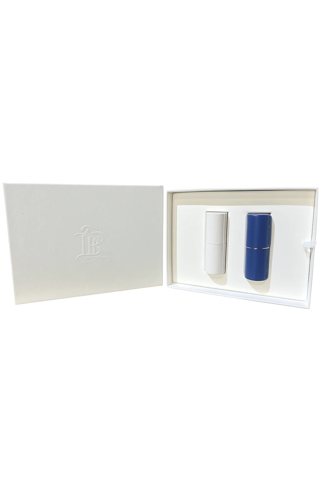 Coffret Navy Blue New Red (Refillable Leather Case - Navy Blue + Nude Red Lipstick) - Image 4