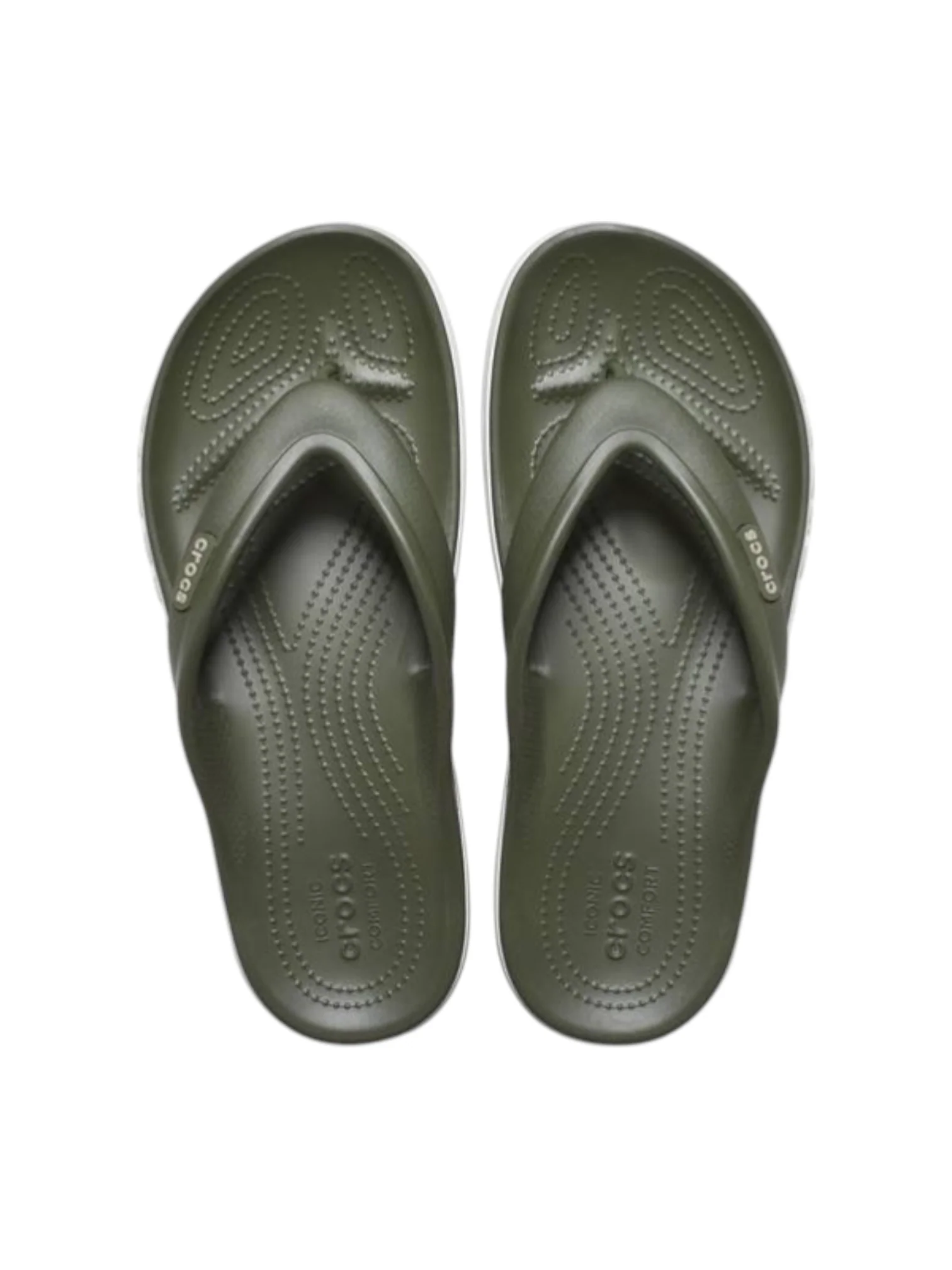Crocs BayaBand Flip Army Green/Cobblestone Unisex Adult Clog - Image 3