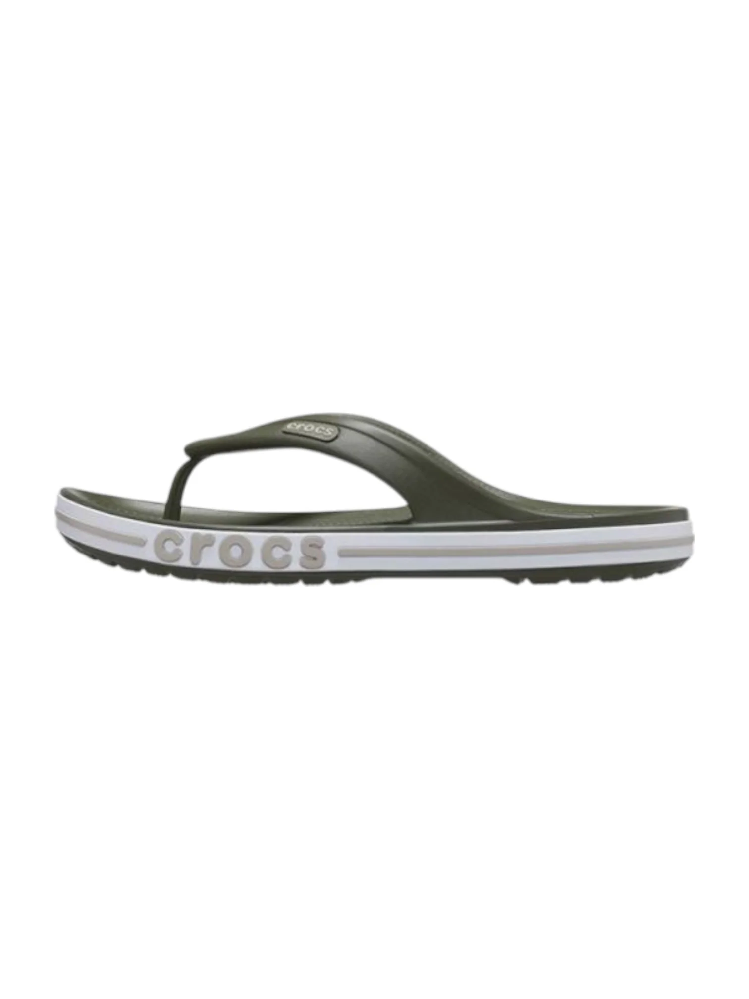 Crocs BayaBand Flip Army Green/Cobblestone Unisex Adult Clog - Image 4