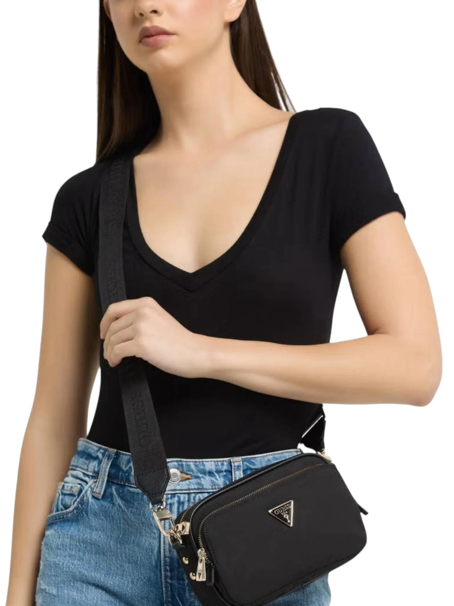 Guess Eco Gemma Black Women's Shoulder Bag