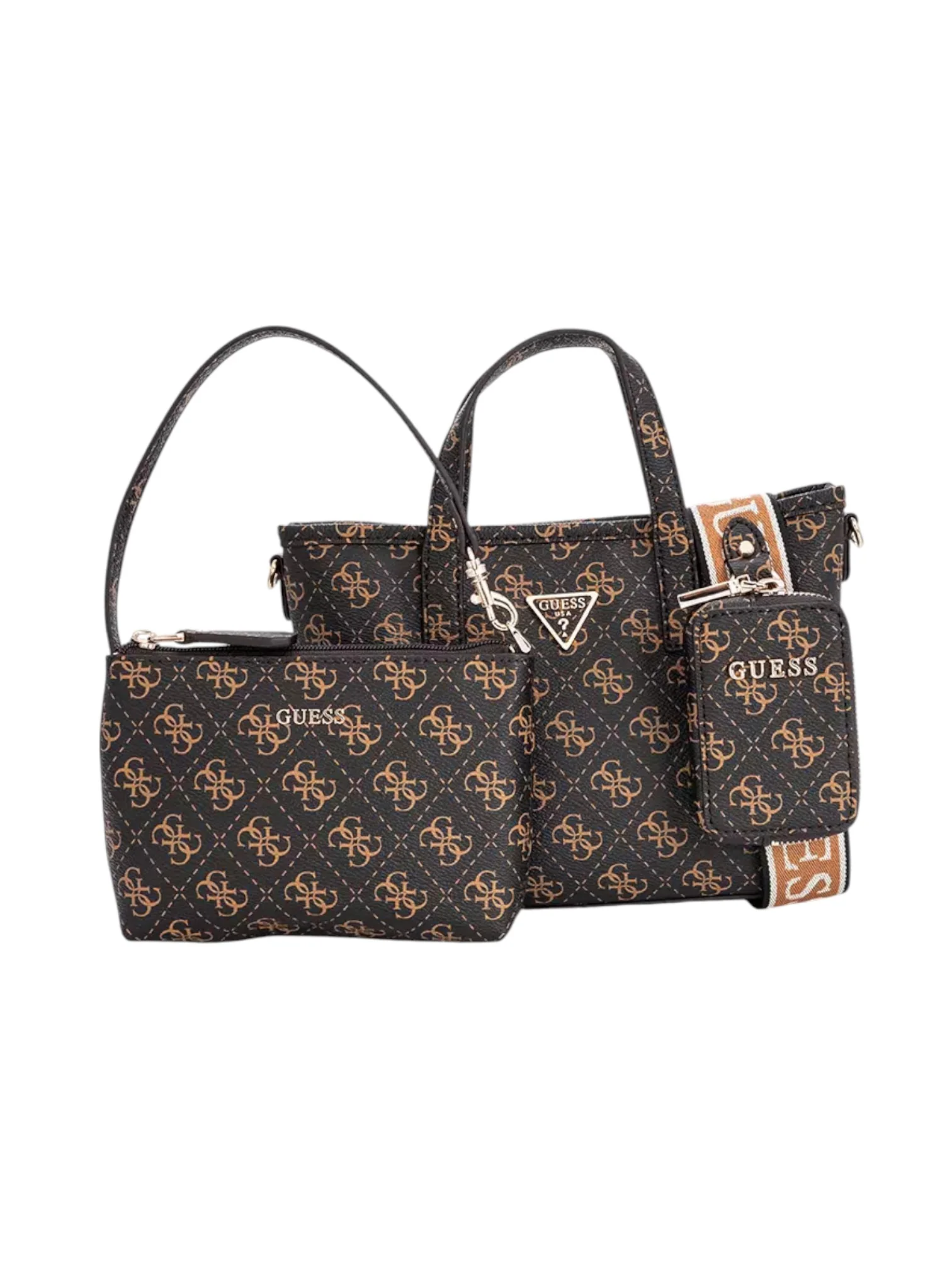 Guess Latona Monogram Patterned Mini Tote Bag Set - Image 17