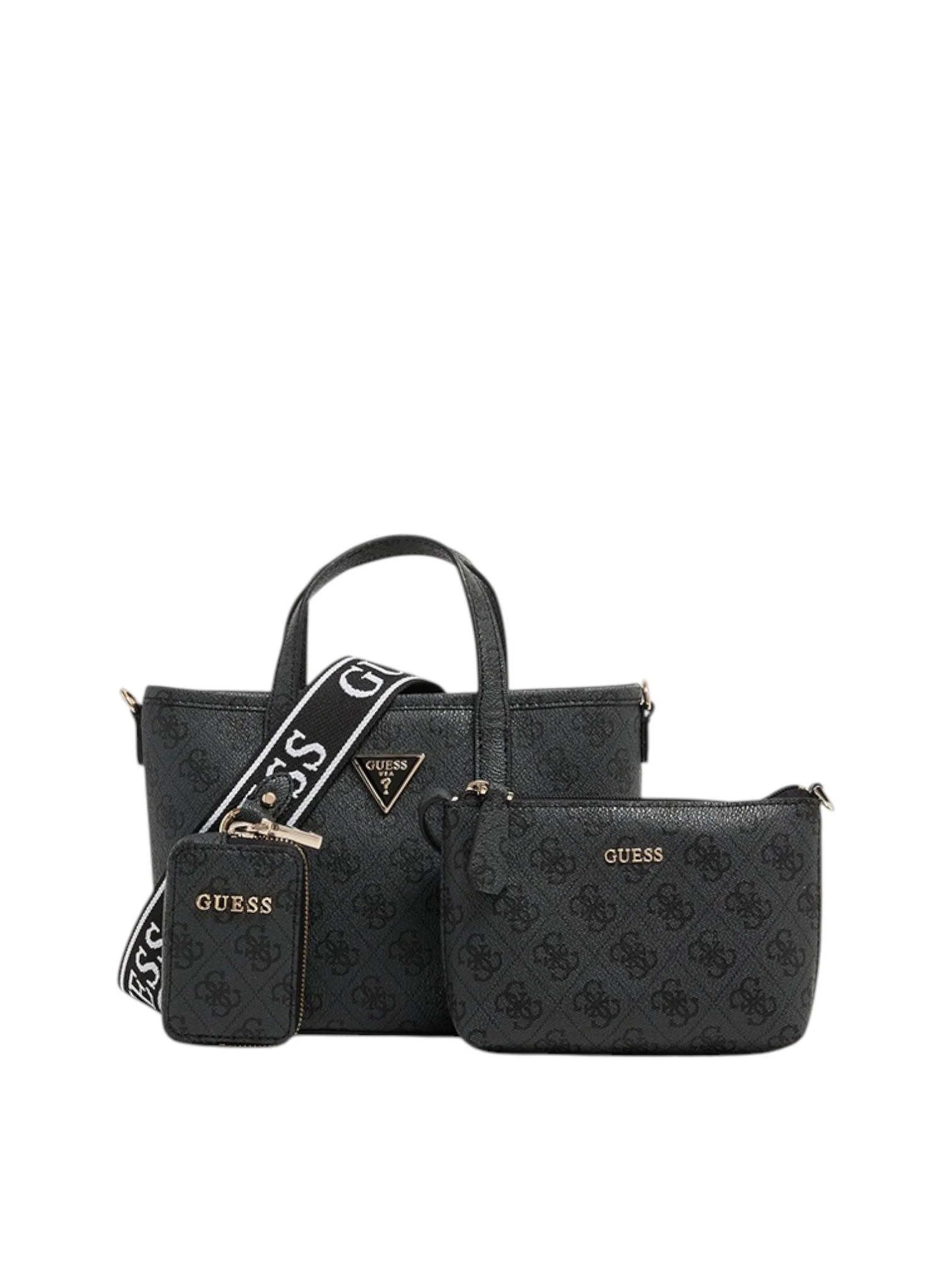 Guess Latona Monogram Patterned Mini Tote Bag Set - Image 2