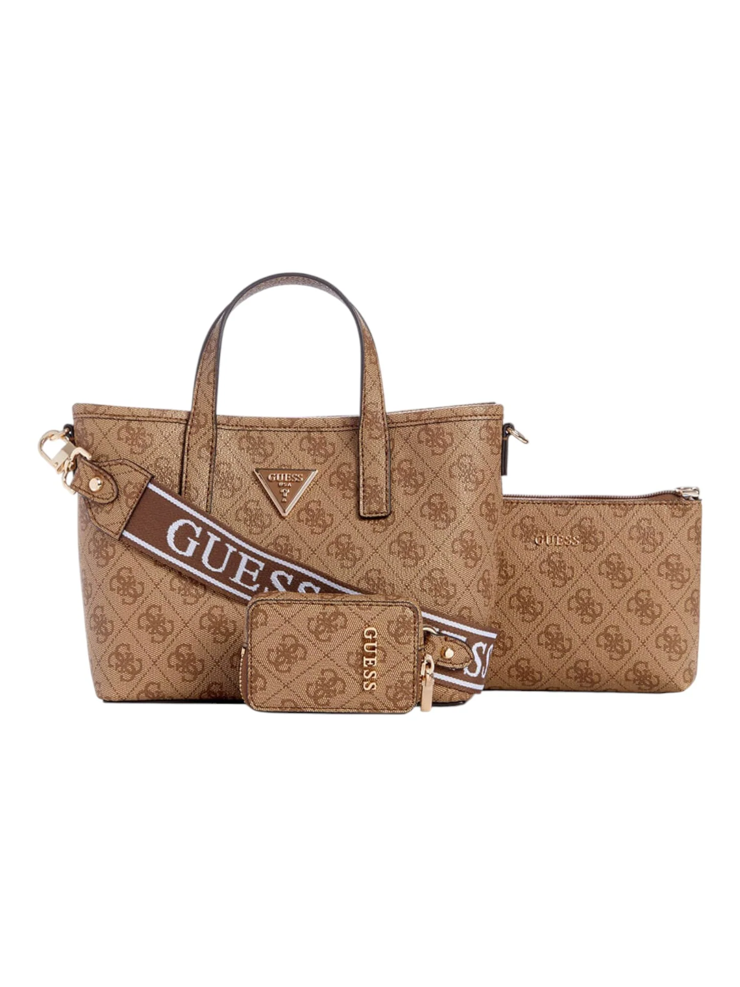 Guess Latona Monogram Patterned Mini Tote Bag Set - Image 8