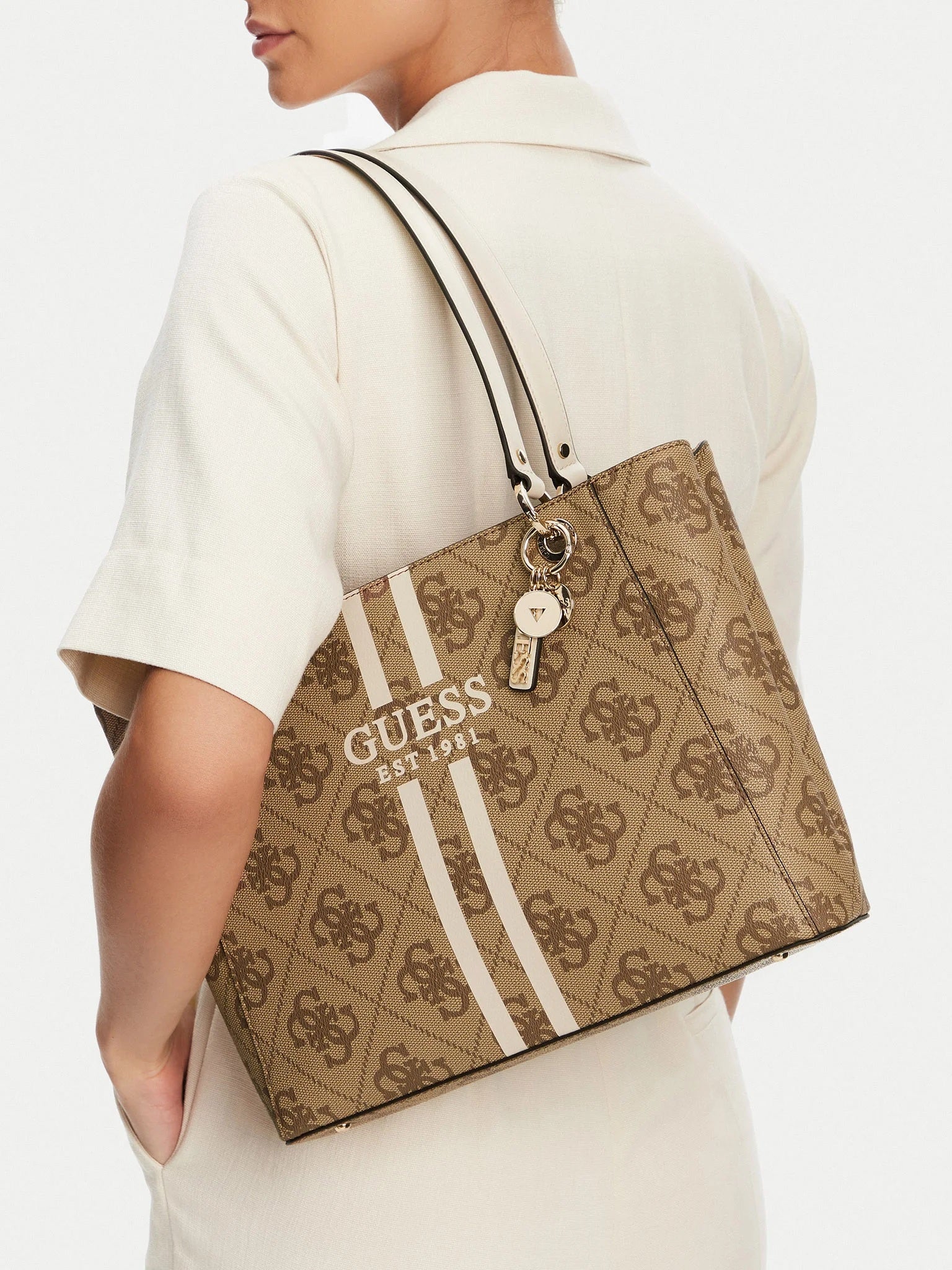 Guess Noelle II Beige Handbag