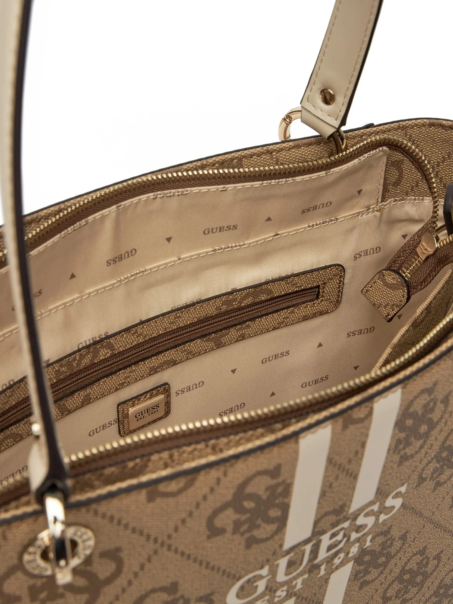 Guess Noelle II Beige Handbag - Image 5