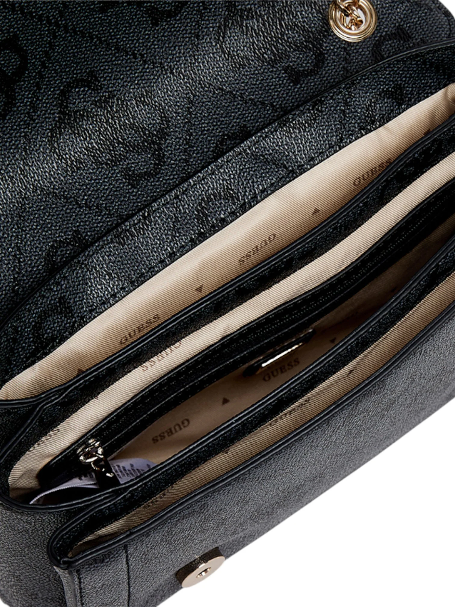 Guess Noelle II Logo Patterned Flap Convertible Crossbody Bag - Image 8