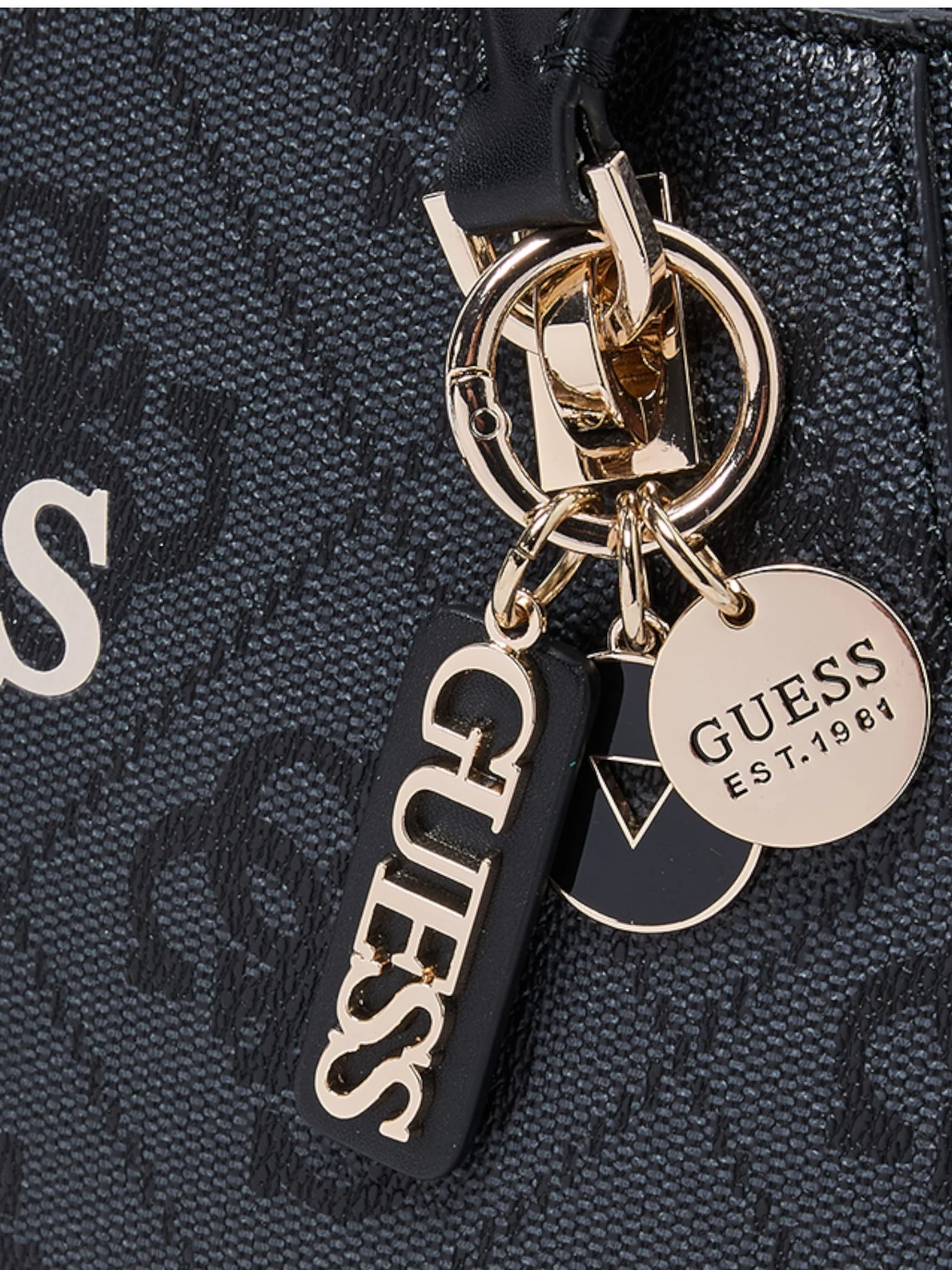 Guess Noelle II Luxury Logo Patterned Satchel Bag - Image 13