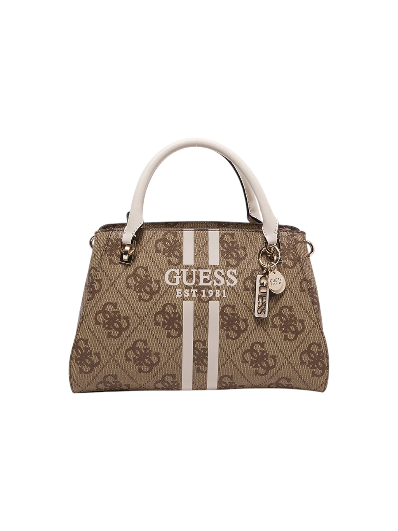 Guess Noelle II Luxury Logo Patterned Satchel Bag - Image 2