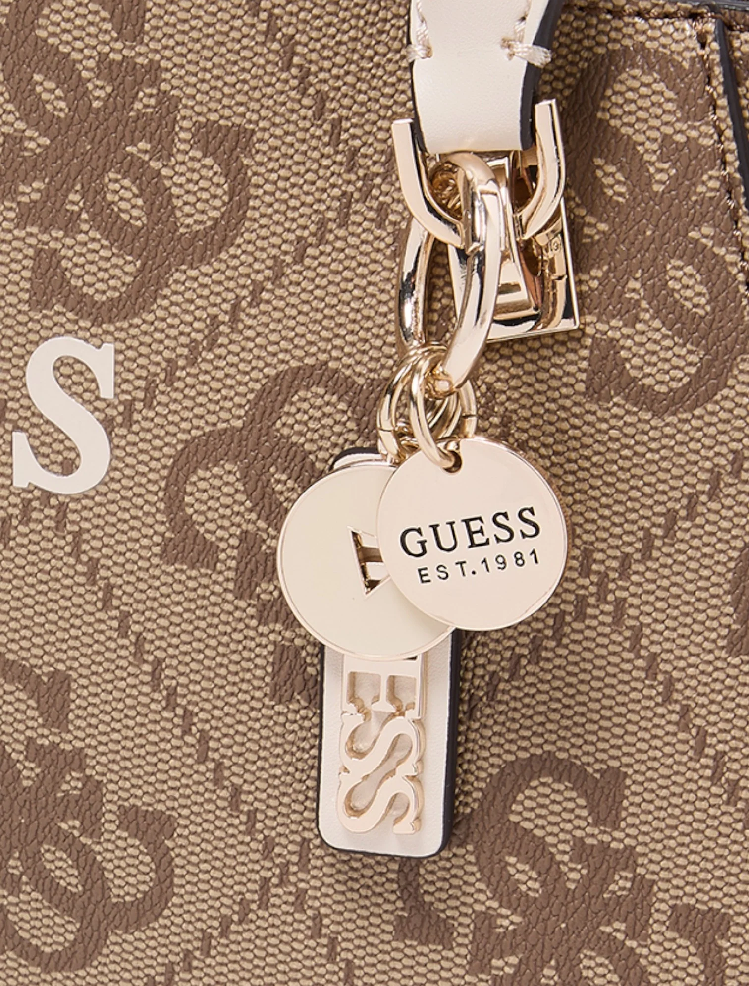 Guess Noelle II Luxury Logo Patterned Satchel Bag - Image 5