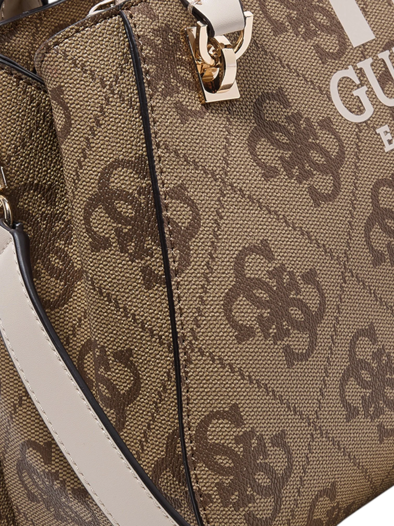 Guess Noelle II Luxury Logo Patterned Satchel Bag - Image 6