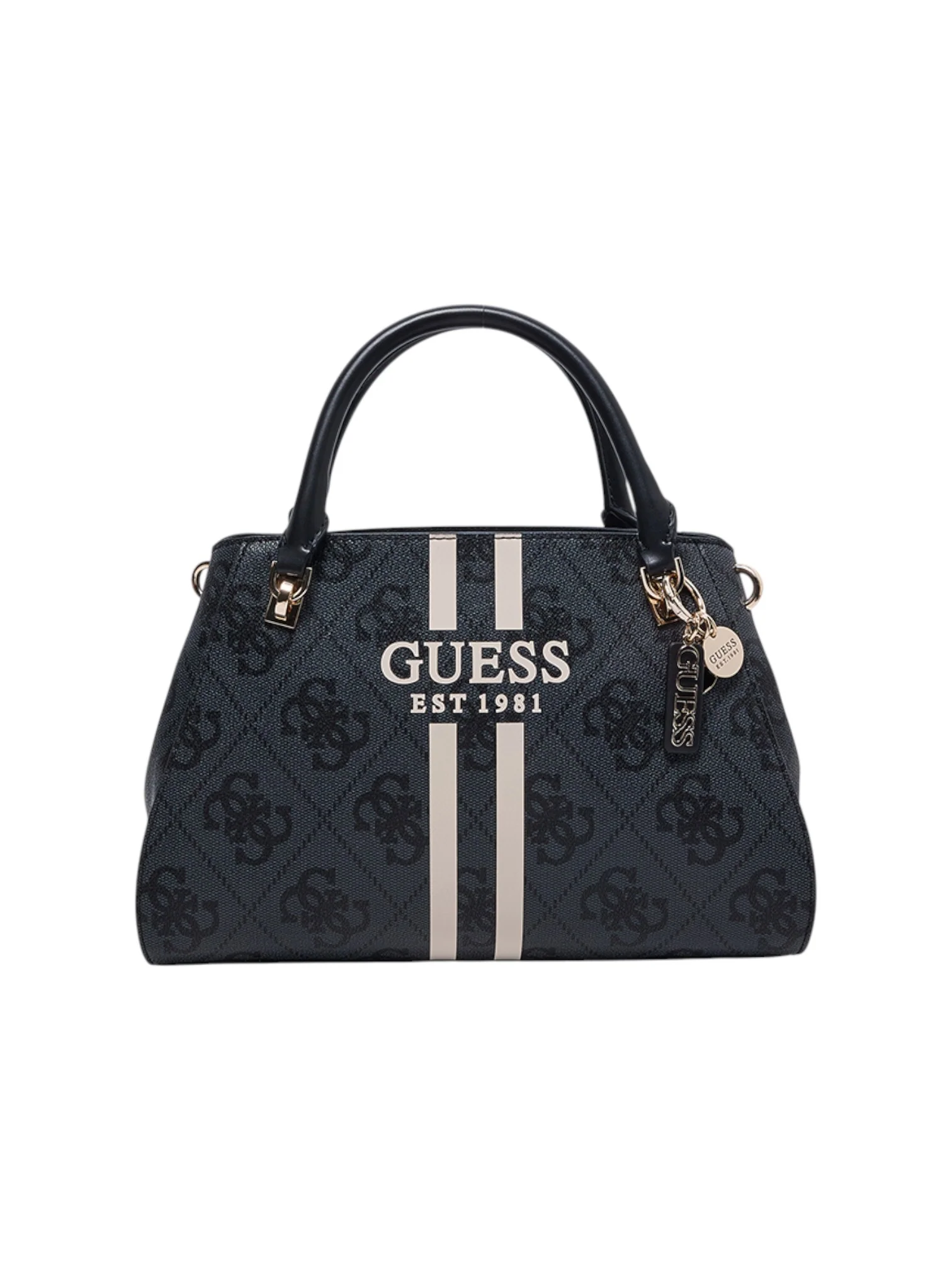 Guess Noelle II Luxury Logo Patterned Satchel Bag - Image 9