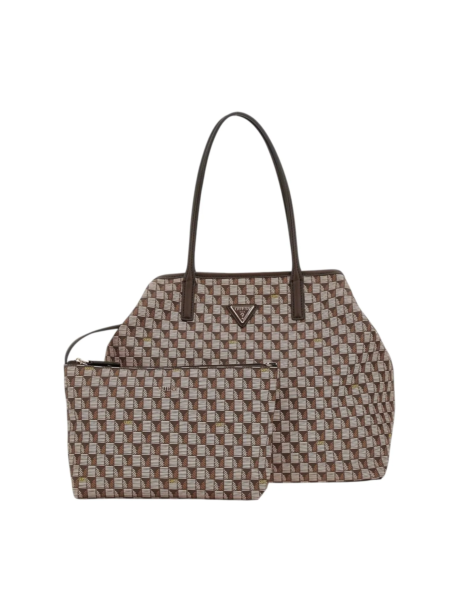 Guess Wave Large 2 in 1 Tote Womens Bag In Brown - Image 2