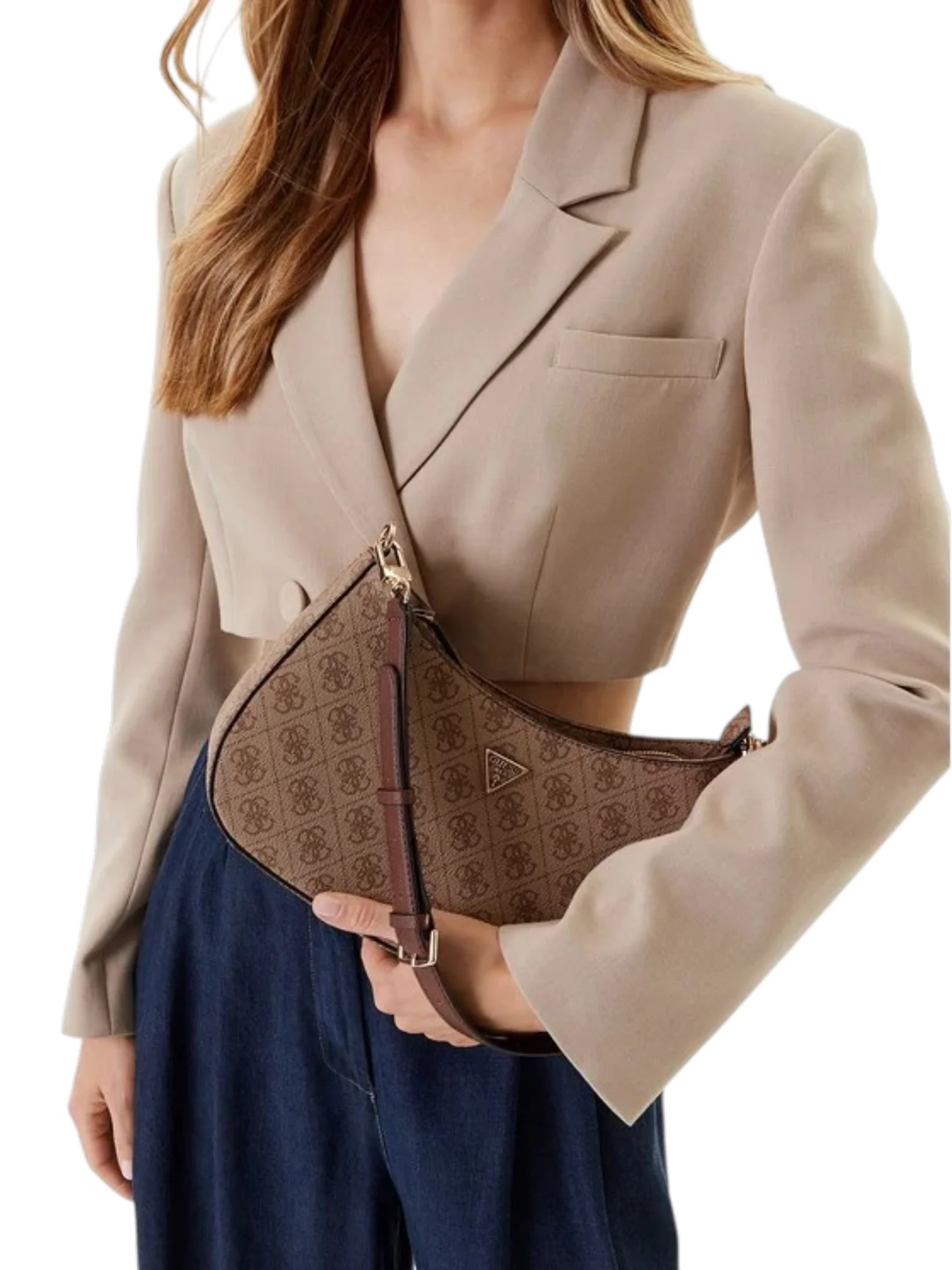 Guess Women’s Latte Logo/Brown Noelle II Shoulder Bag