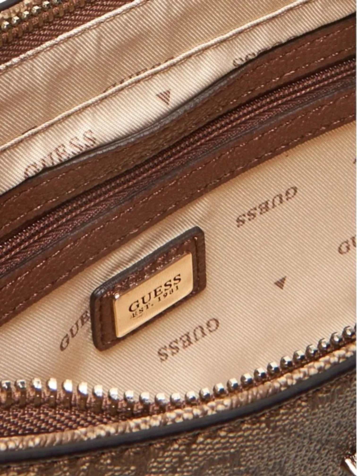 Guess Women’s Latte Logo/Brown Noelle II Shoulder Bag - Image 5