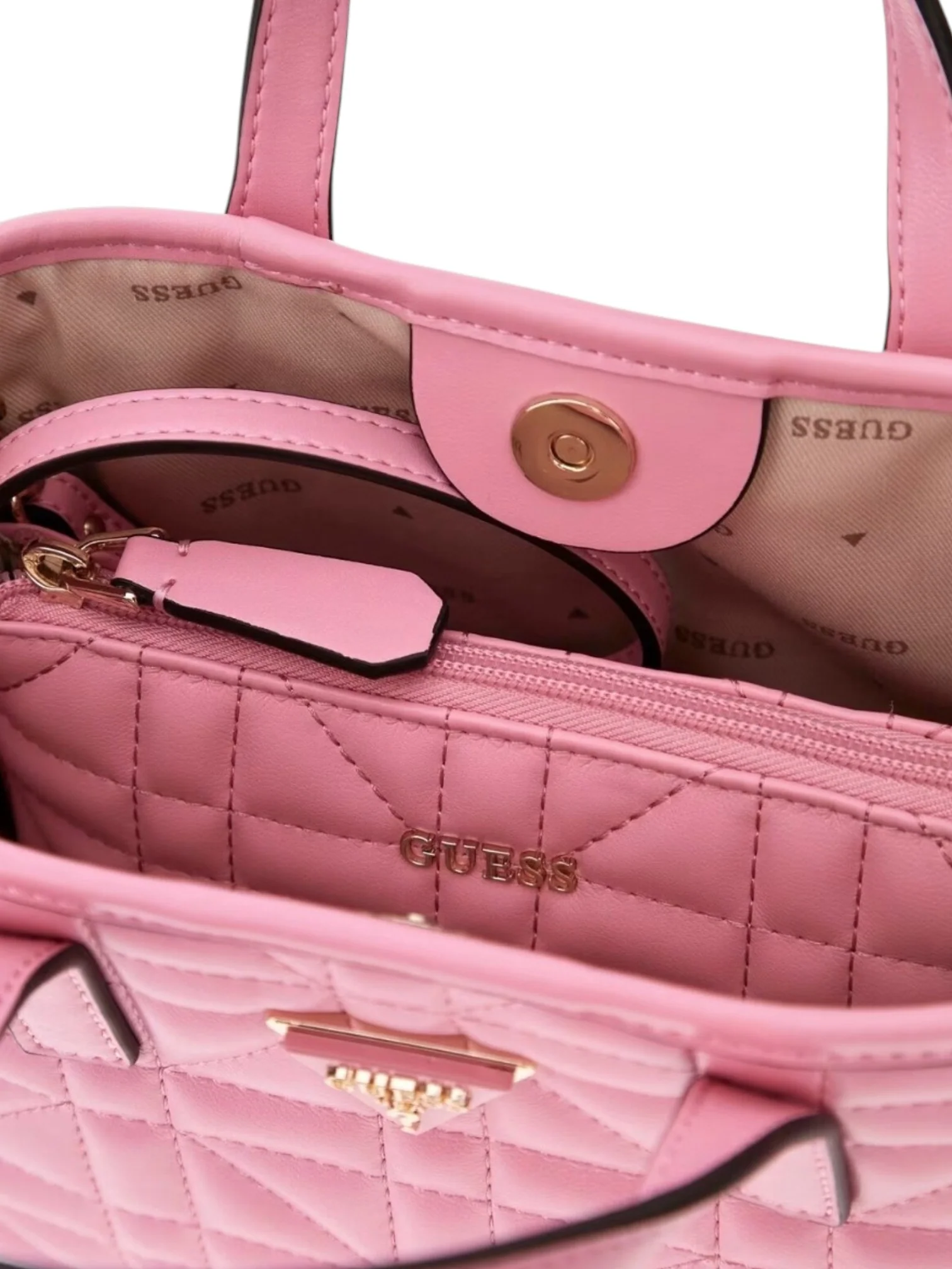 Guess Women’s Pink Latona Mini Handbag - Image 3