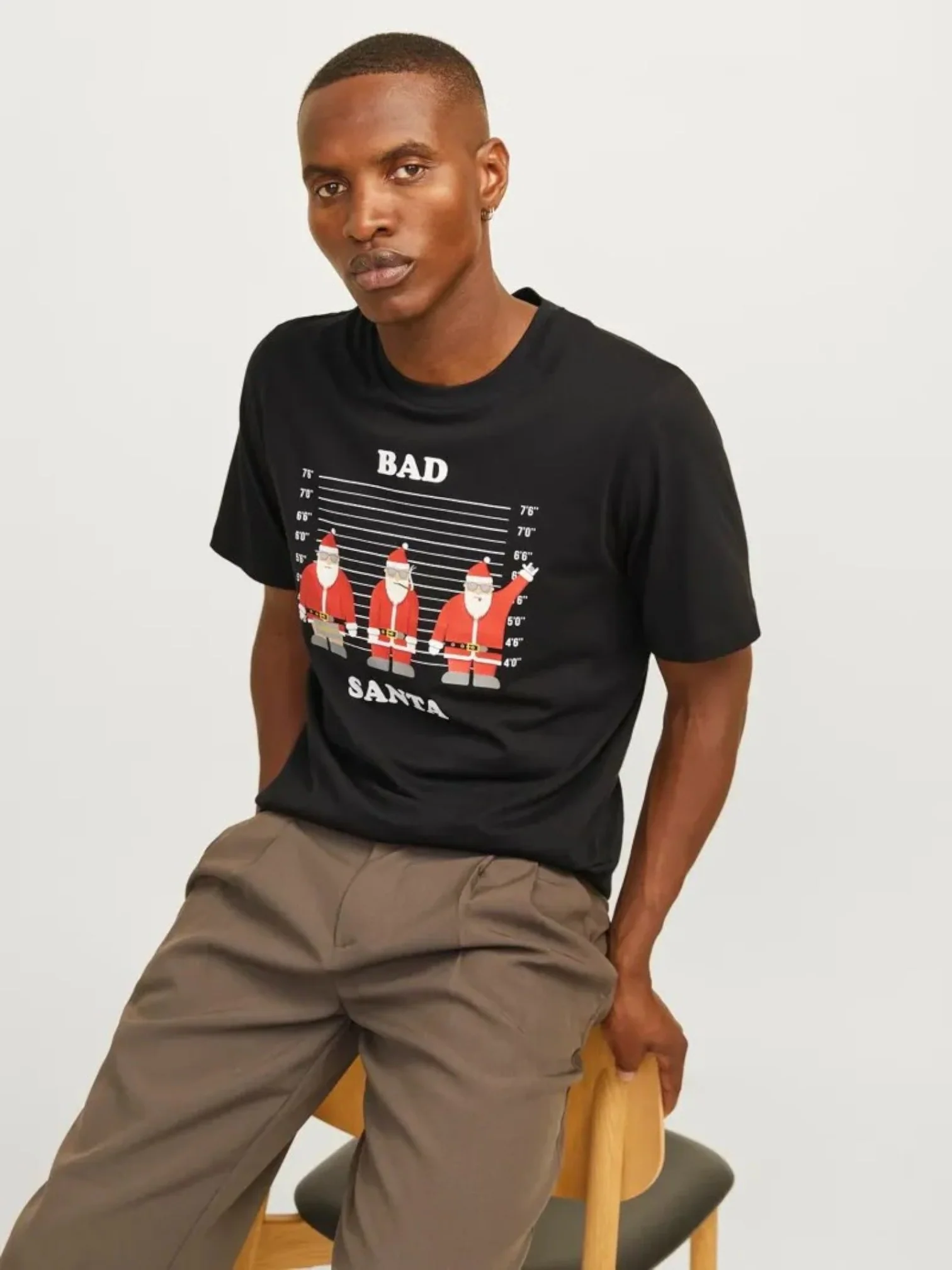 Jack & Jones Men’s Black O-Neck T-Shirt - Image 3
