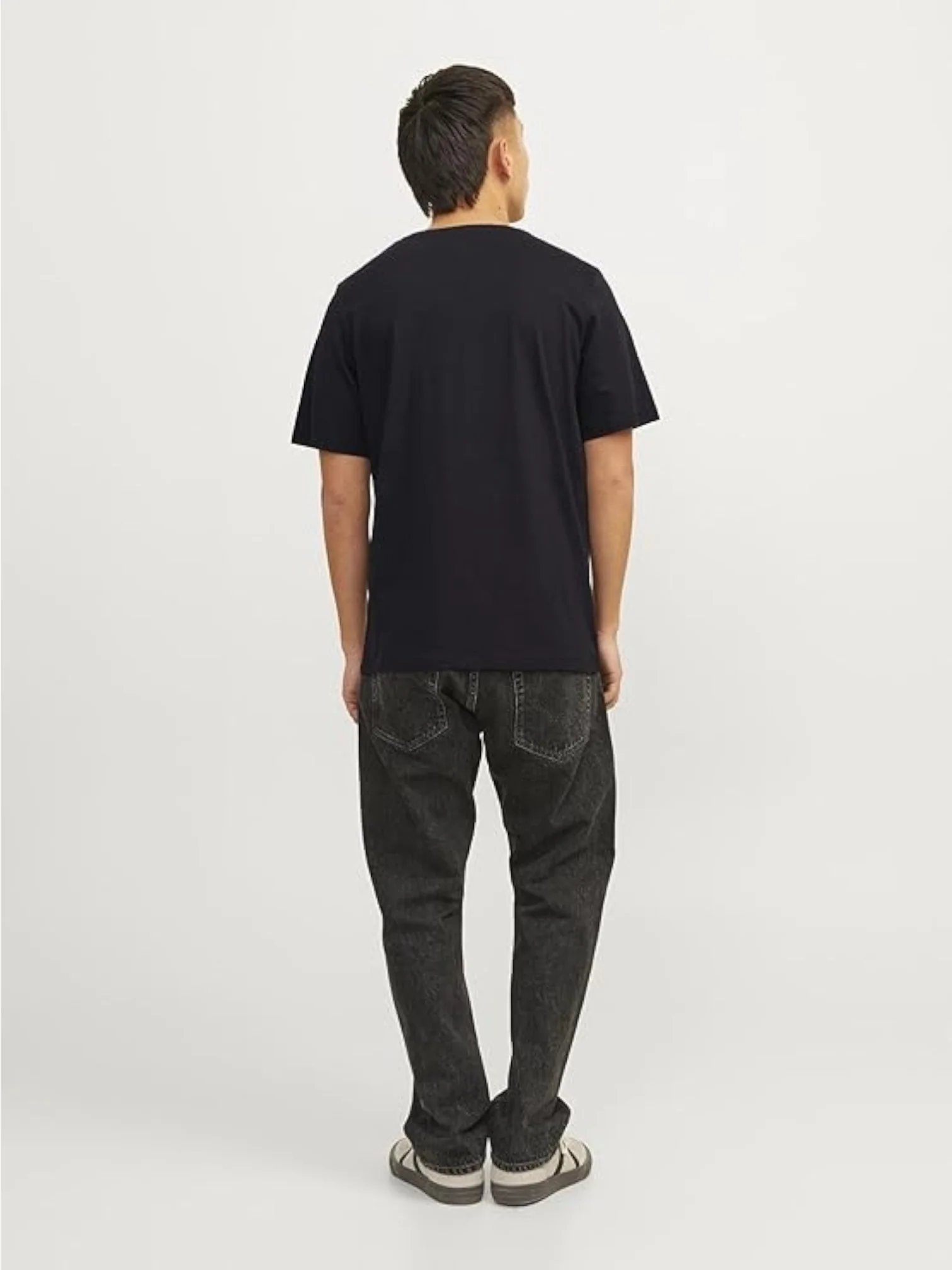 Jack & Jones Men’s Black O-Neck T-Shirt - Image 3