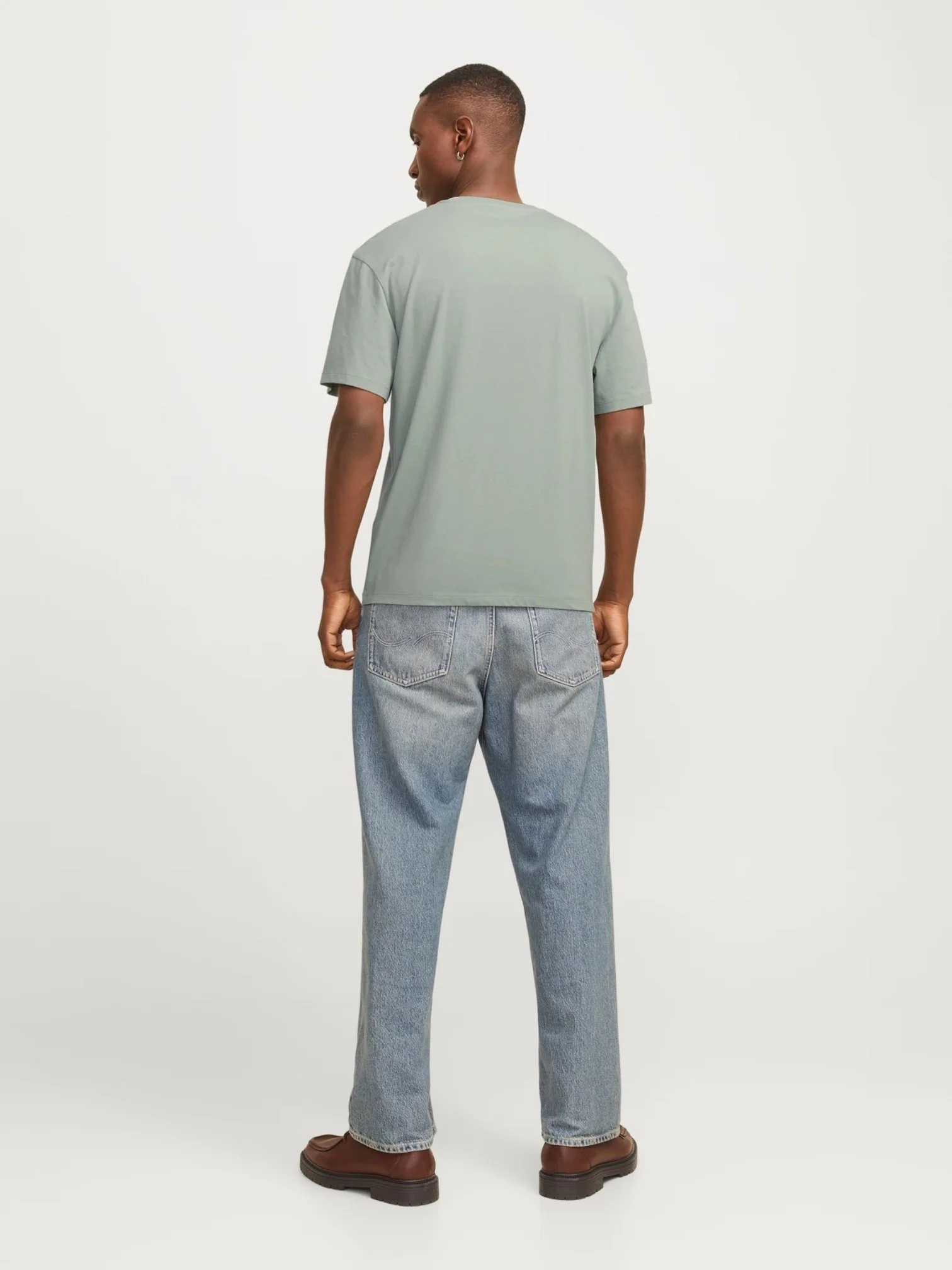 Jack & Jones Men’s Light Green O-Neck T-Shirt - Image 2