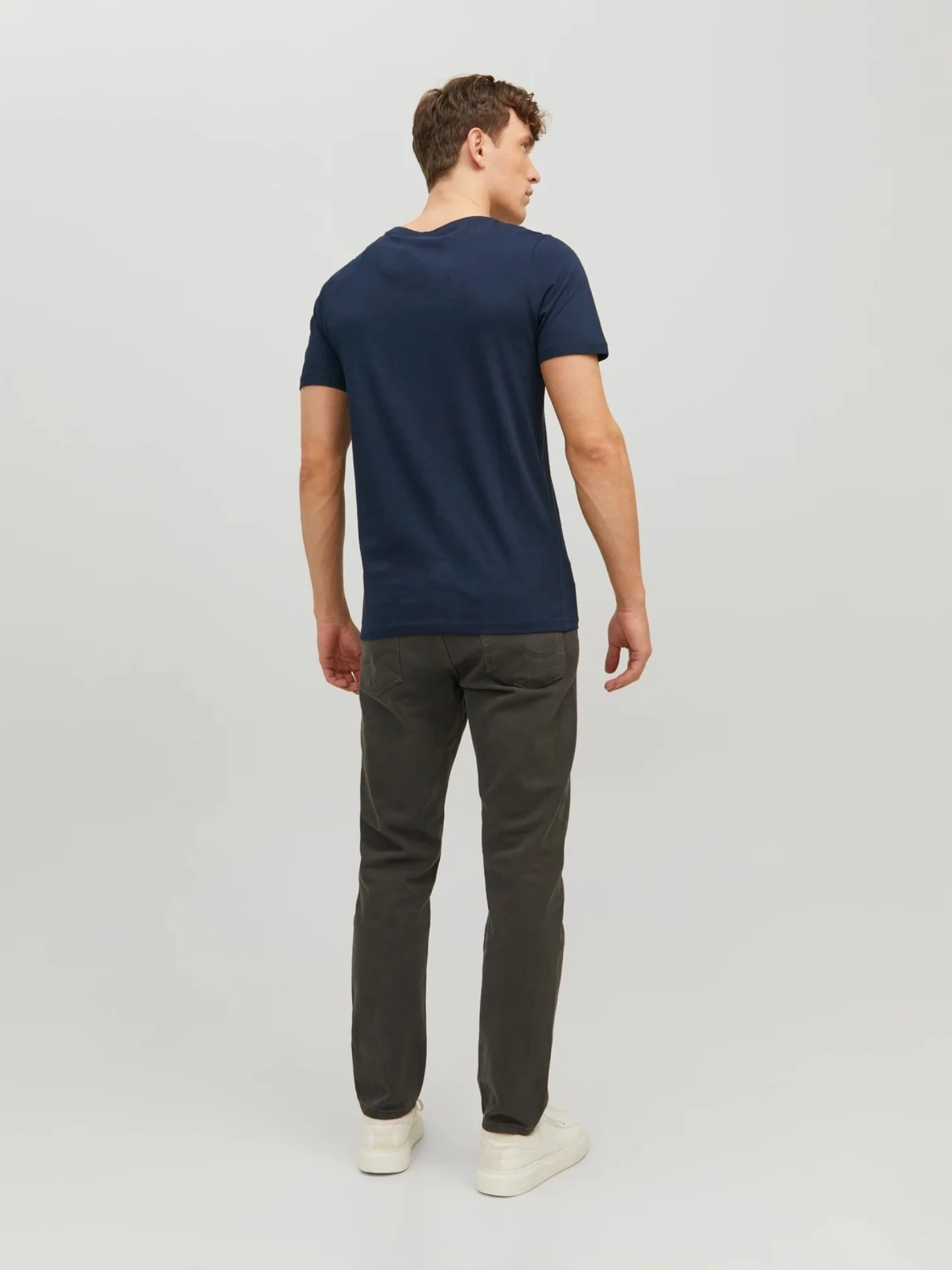 Jack & Jones Men’s Navy Blue O-Neck T-Shirt - Image 2