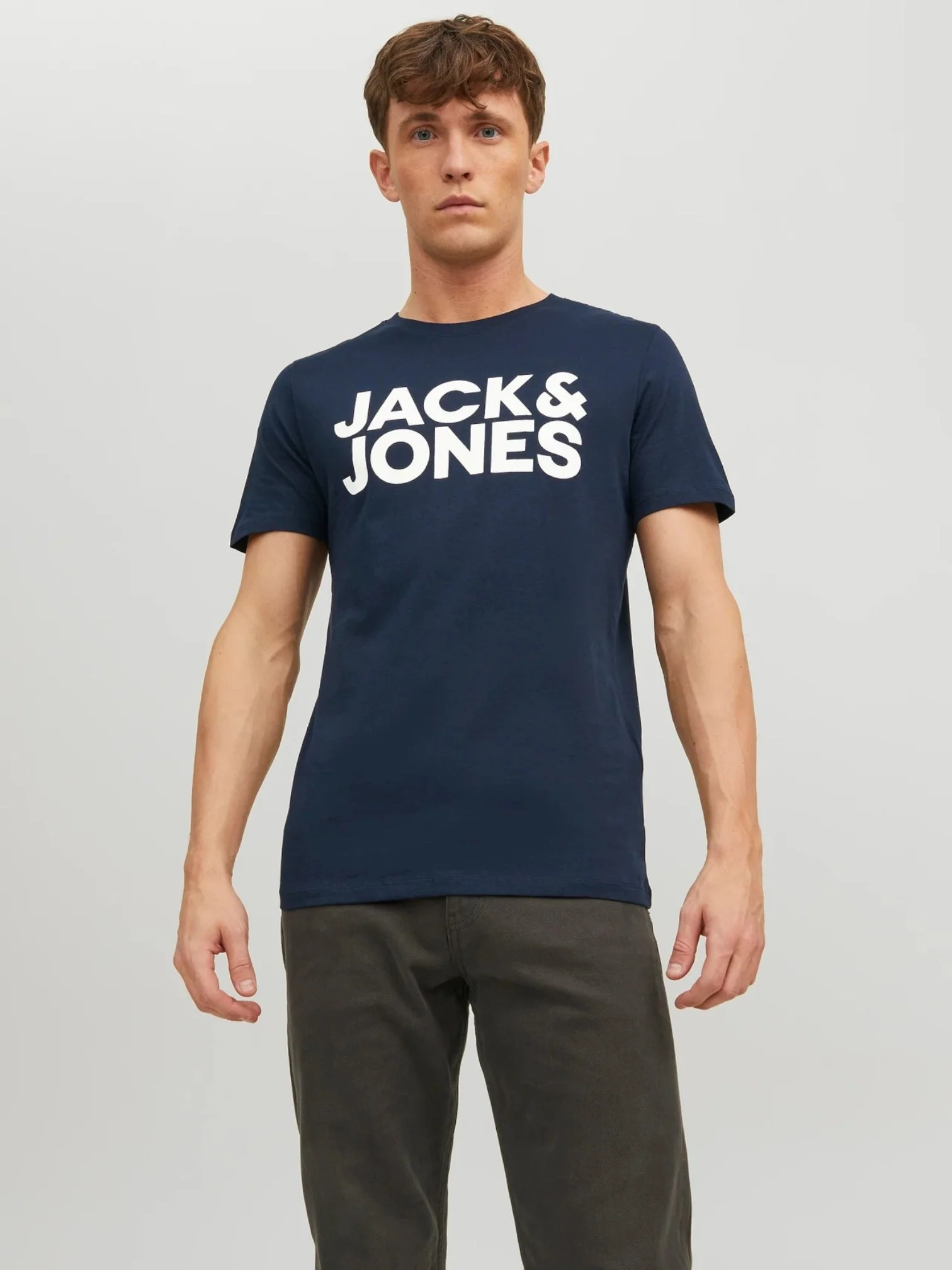 Jack & Jones Men’s Navy Blue O-Neck T-Shirt - Image 3