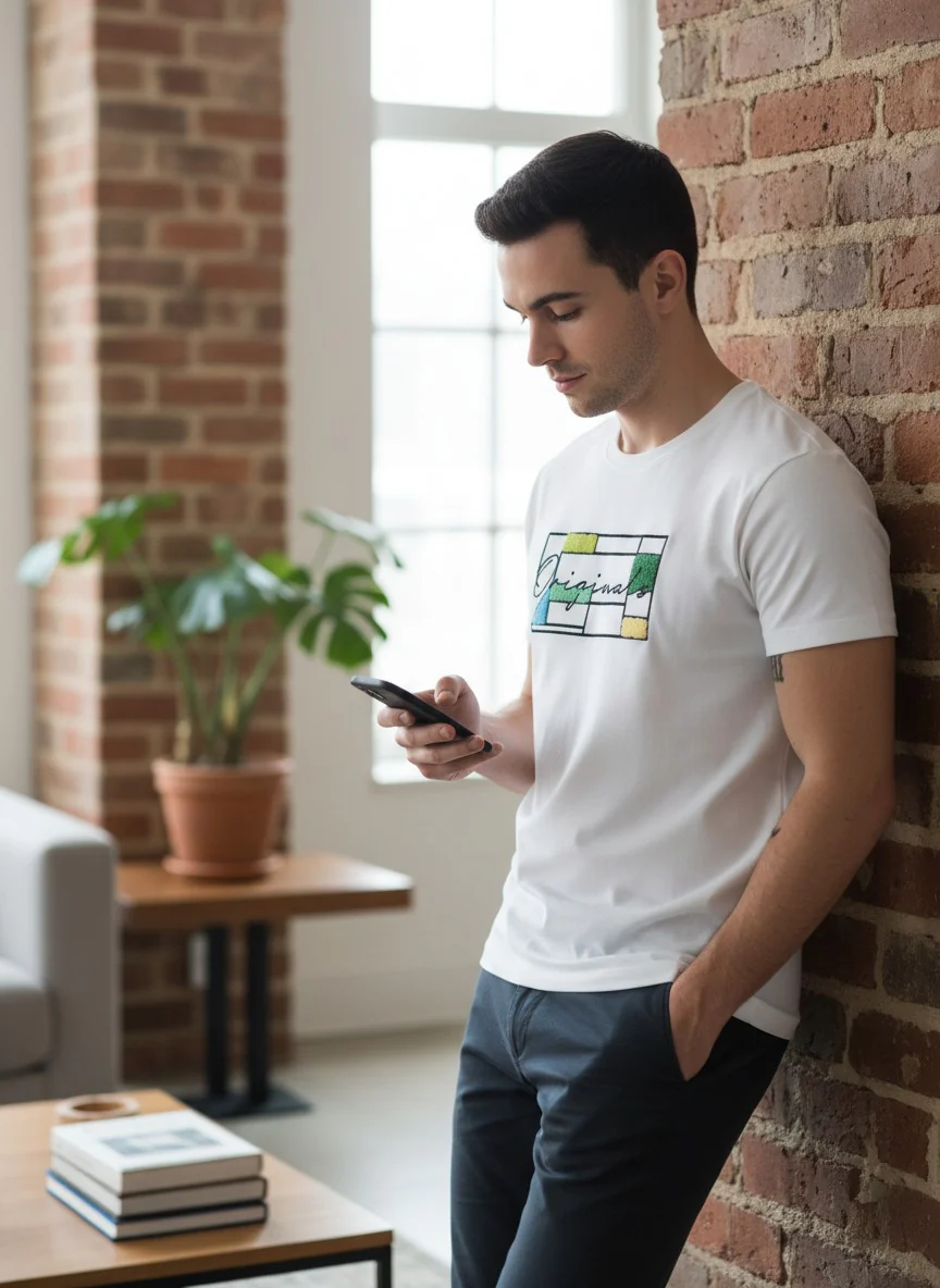 Jack & Jones Men’s White O-Neck T-Shirt - Image 2