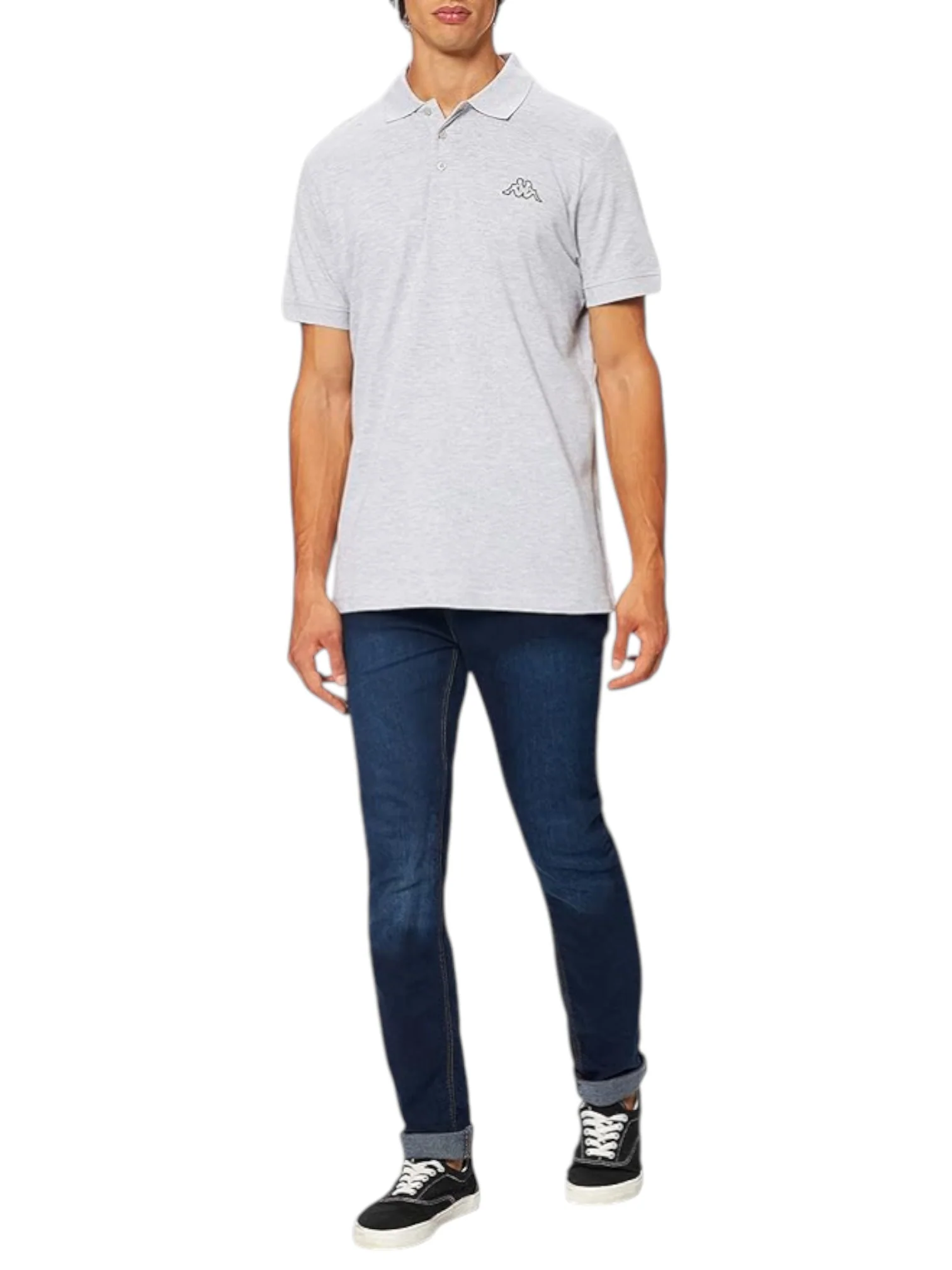 Kappa Men’s Light Grey Polo Peleot Shirt - Image 2